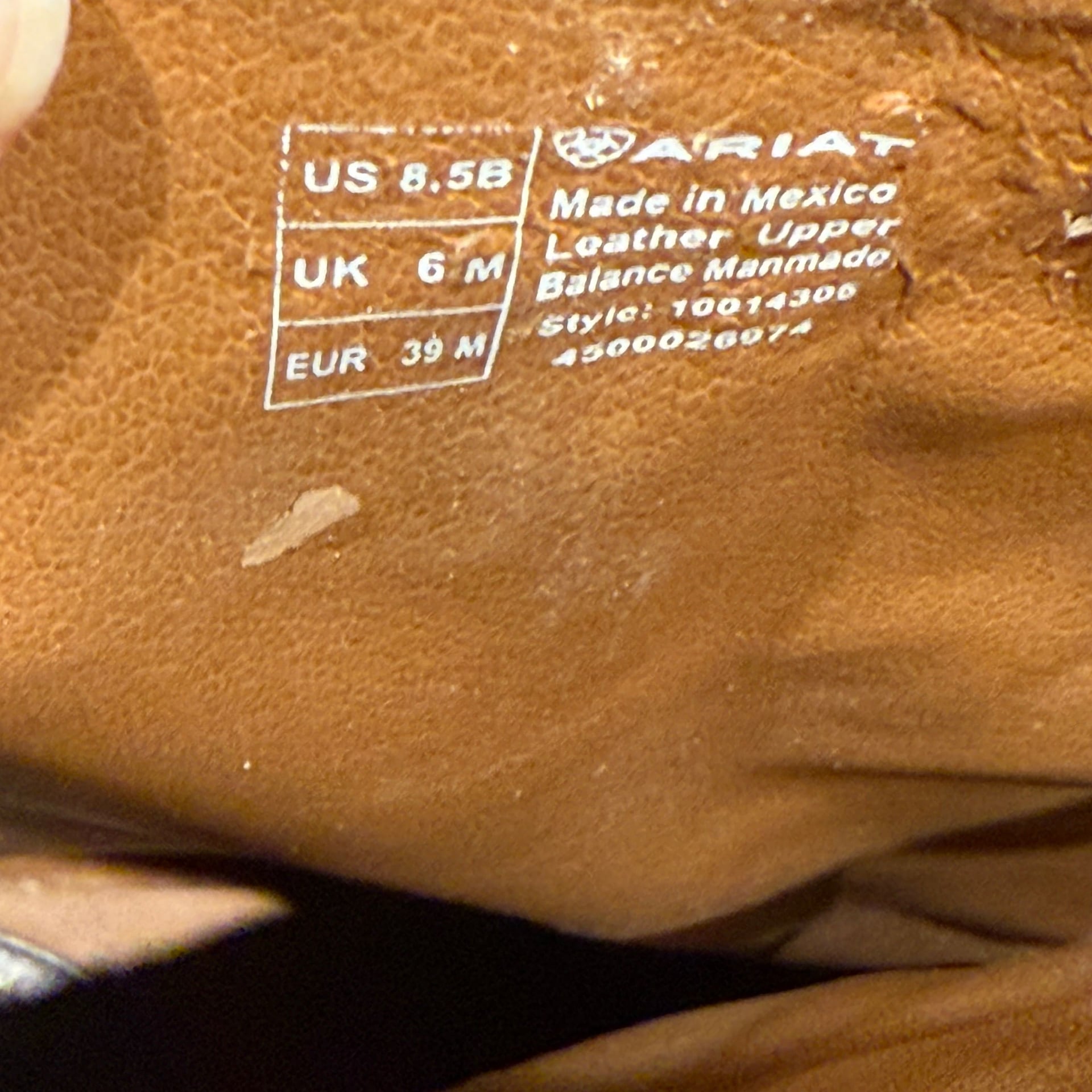 Ariat Womens Bristol Sand Leather Us 8 B 19
