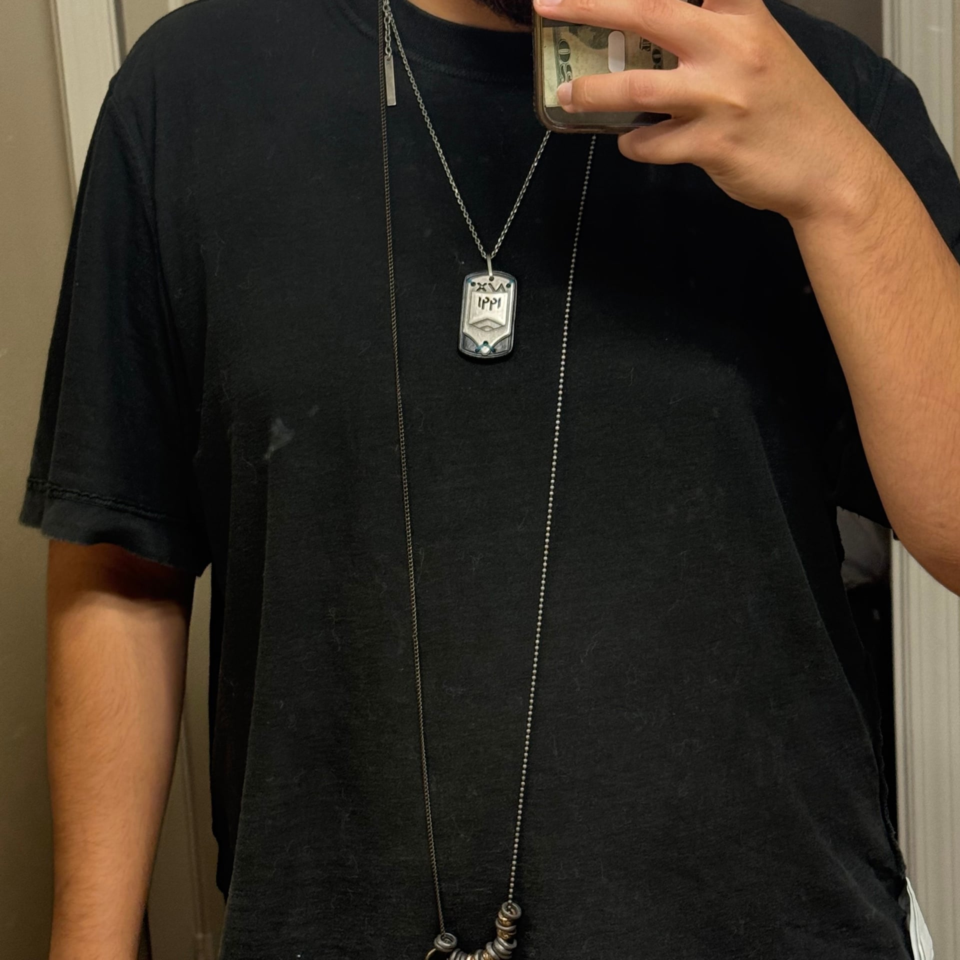 Armani Exchange 1991 Dog Tag with Chain Necklaces 4