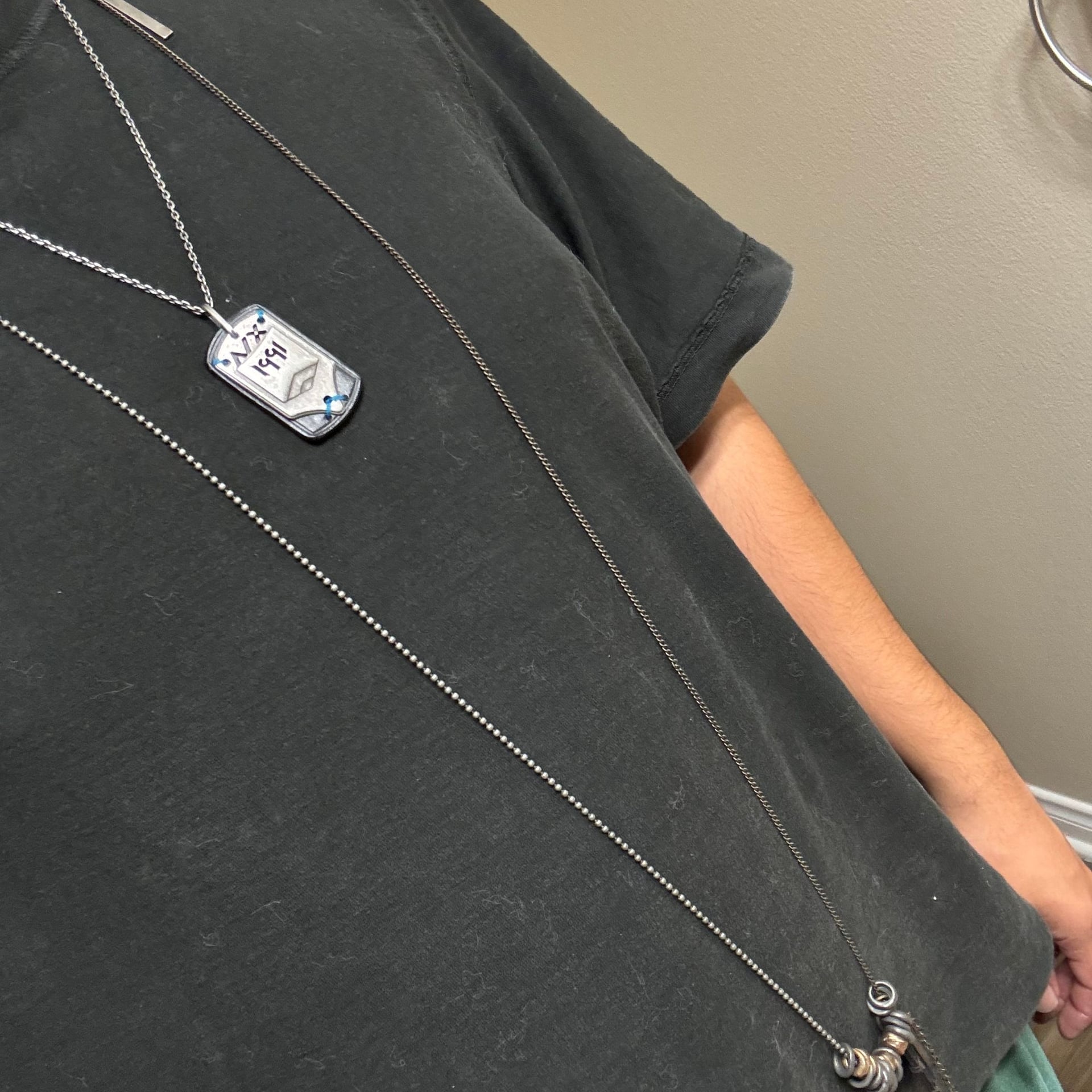 Armani Exchange 1991 Dog Tag with Chain Necklaces 6