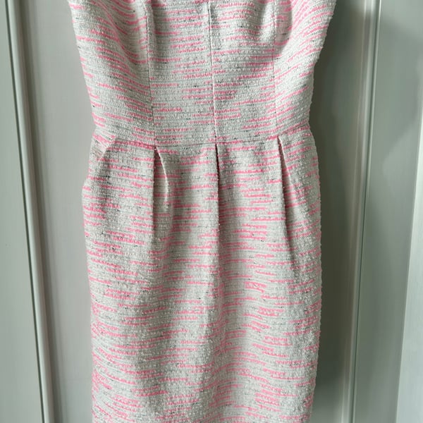 Moulinette Soeurs Anthropologie Pink Tweed Convertible Strapless Dress