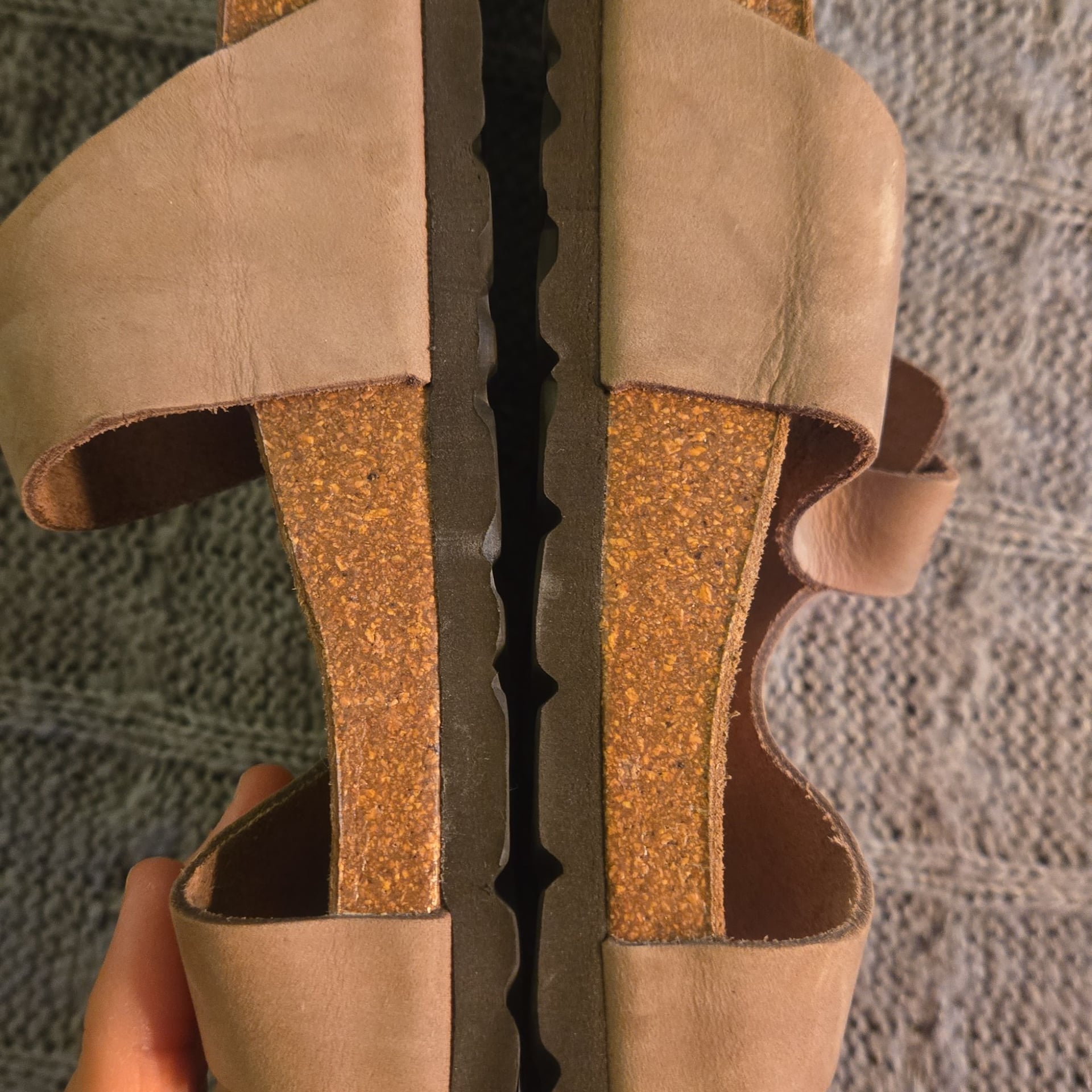 BIOSTEP- Women's Suede Leather Sandals - Size 10 - Tan 7