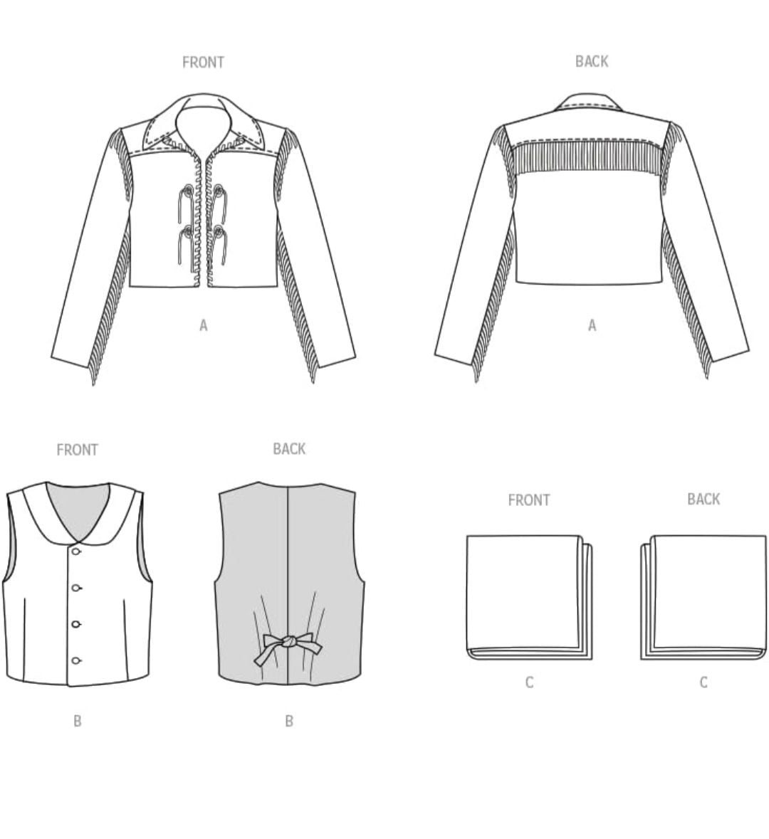 McCall's Men's Old West Costume Sewing Pattern Packet, Design Code M8399, Sizes 44-46-48-50-52 : Arts, Crafts & Sewing - 4