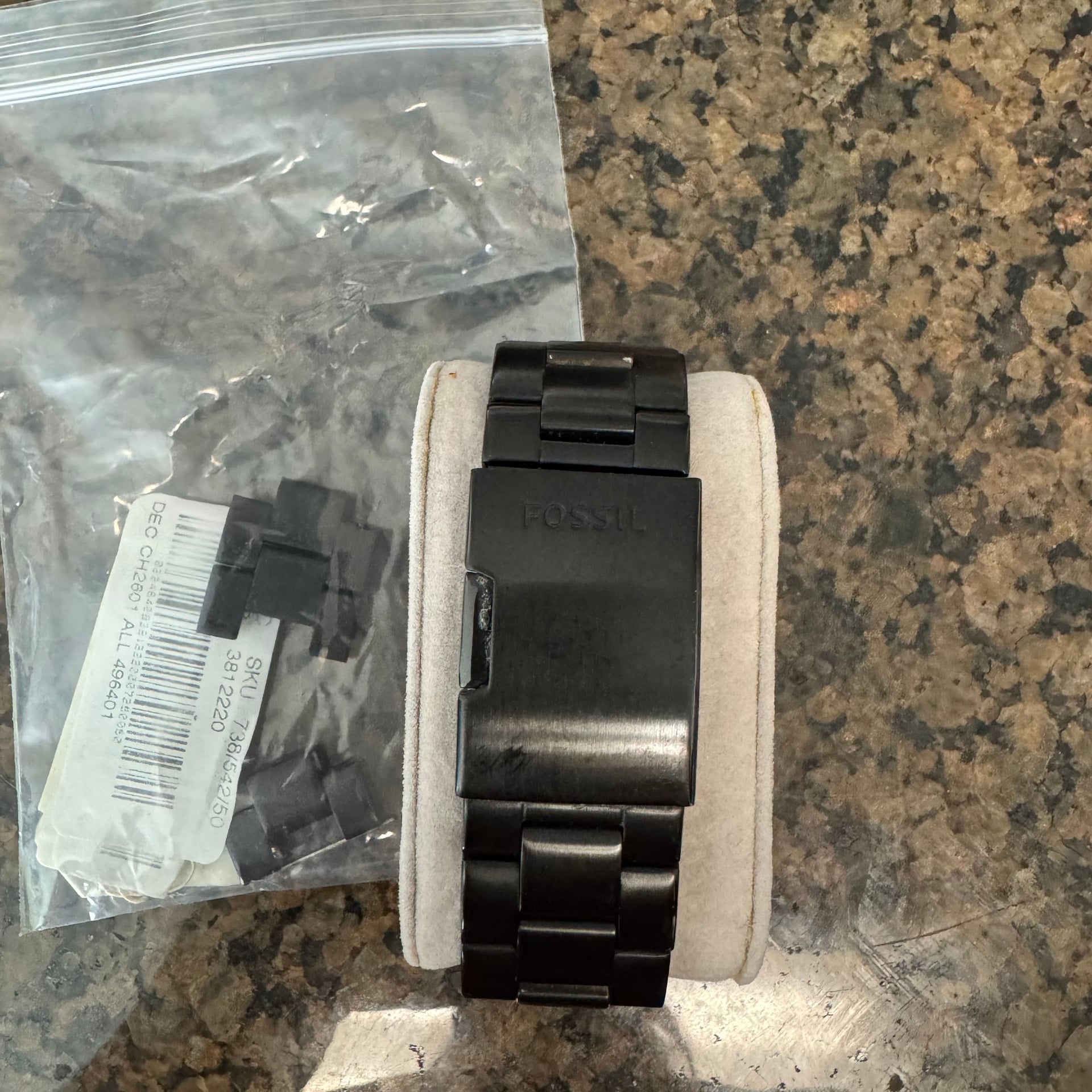 Fossil Decker CH2601 Black IP Chronograph Watch 4