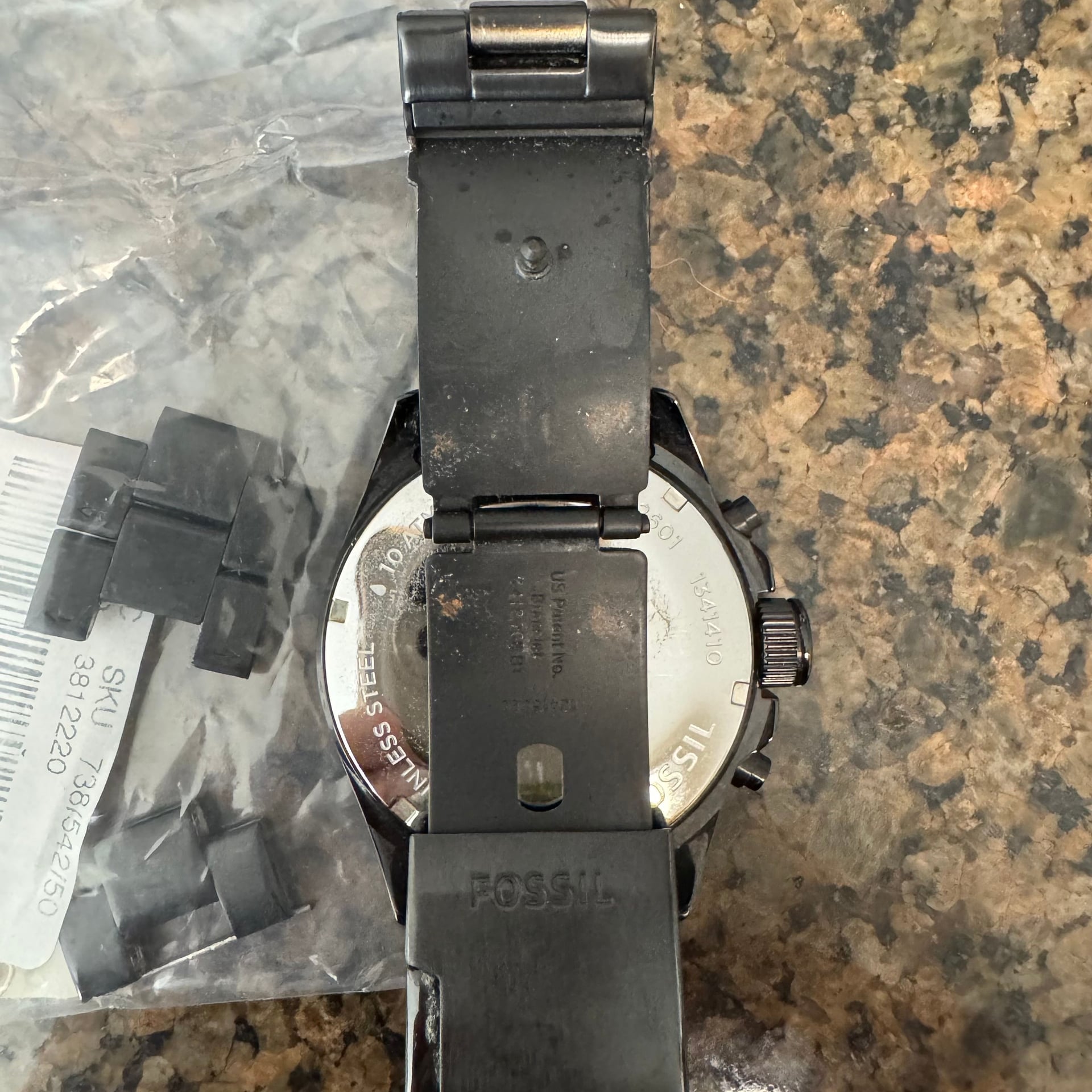 Fossil Decker CH2601 Black IP Chronograph Watch 5