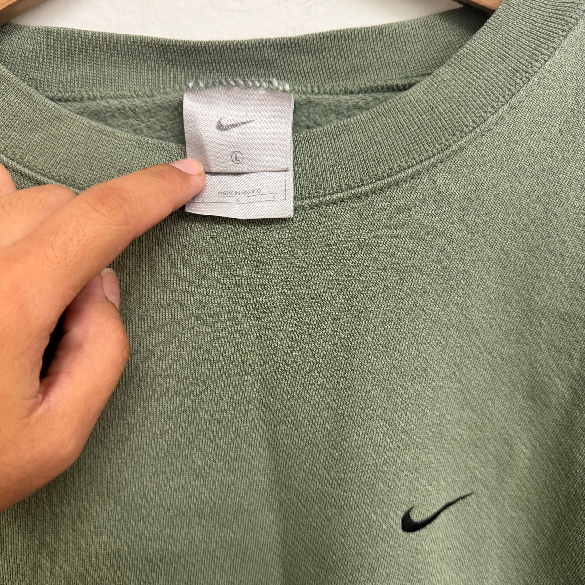 Vintage Y2K Sage green Nike sweatshirt 2