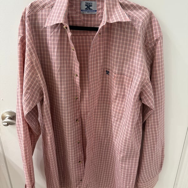 Wrangler 20X Twenty X Performance Long Sleeve Plaid Western Snap Shirt