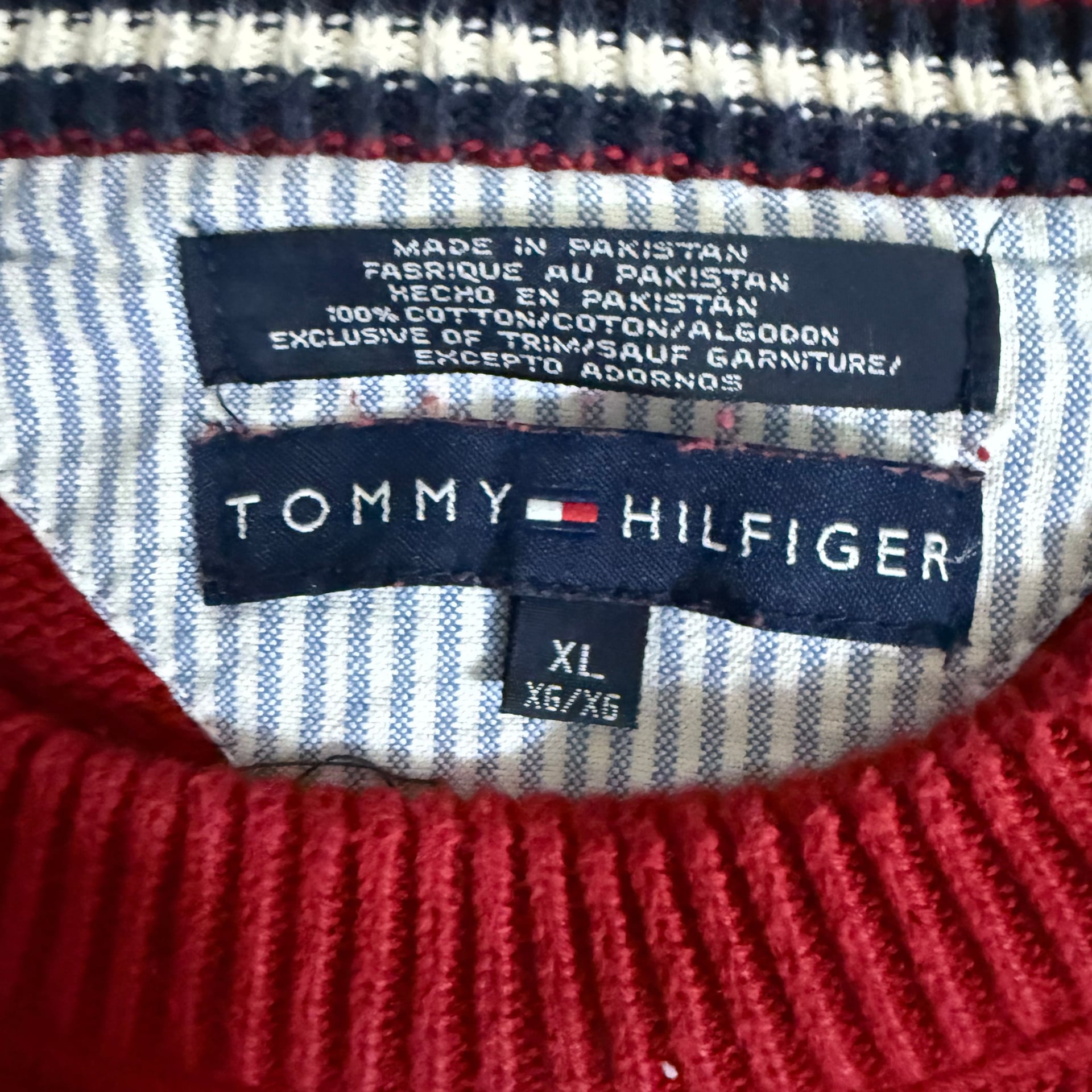 Vintage Tommy Hilfiger Red Crest Logo Crewneck Sweater 4