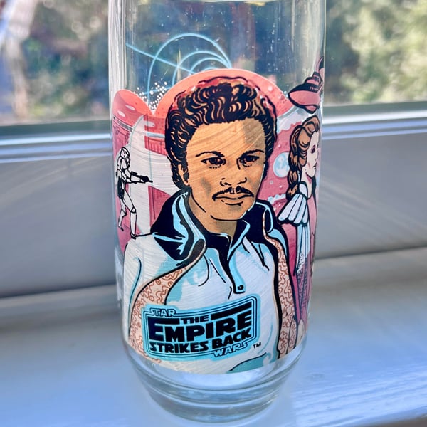 Vintage 1980 Burger King Star Wars The Empire Strikes Back Lando Calrissia Glass