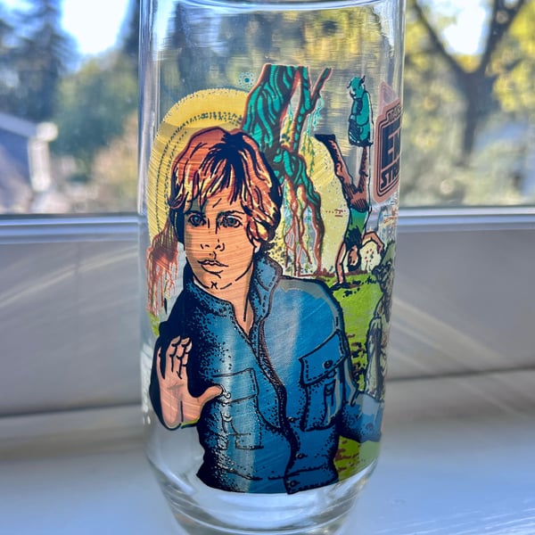 Vintage 1980 Star Wars The Empire Strikes Back Luke Skywalker & Yoda Burger King 