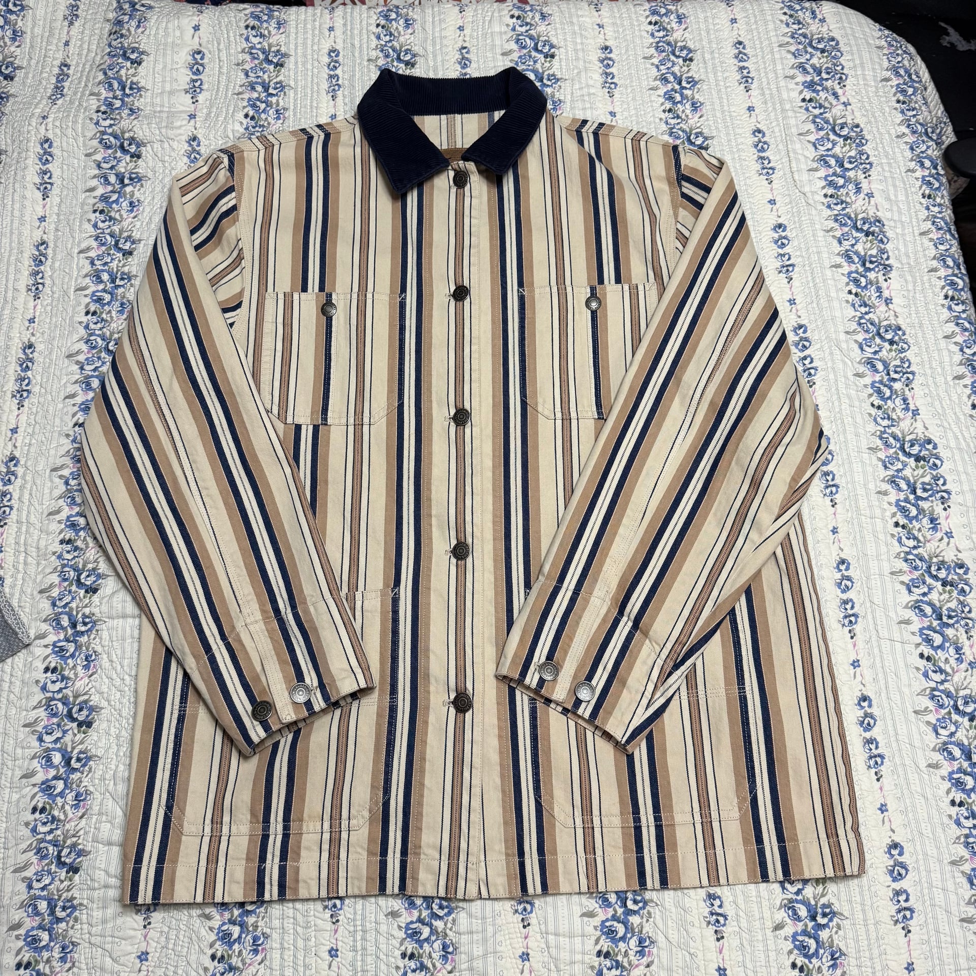 Ralph Lauren Dry Goods Supply Stripe Jacket Canvas Size L 1