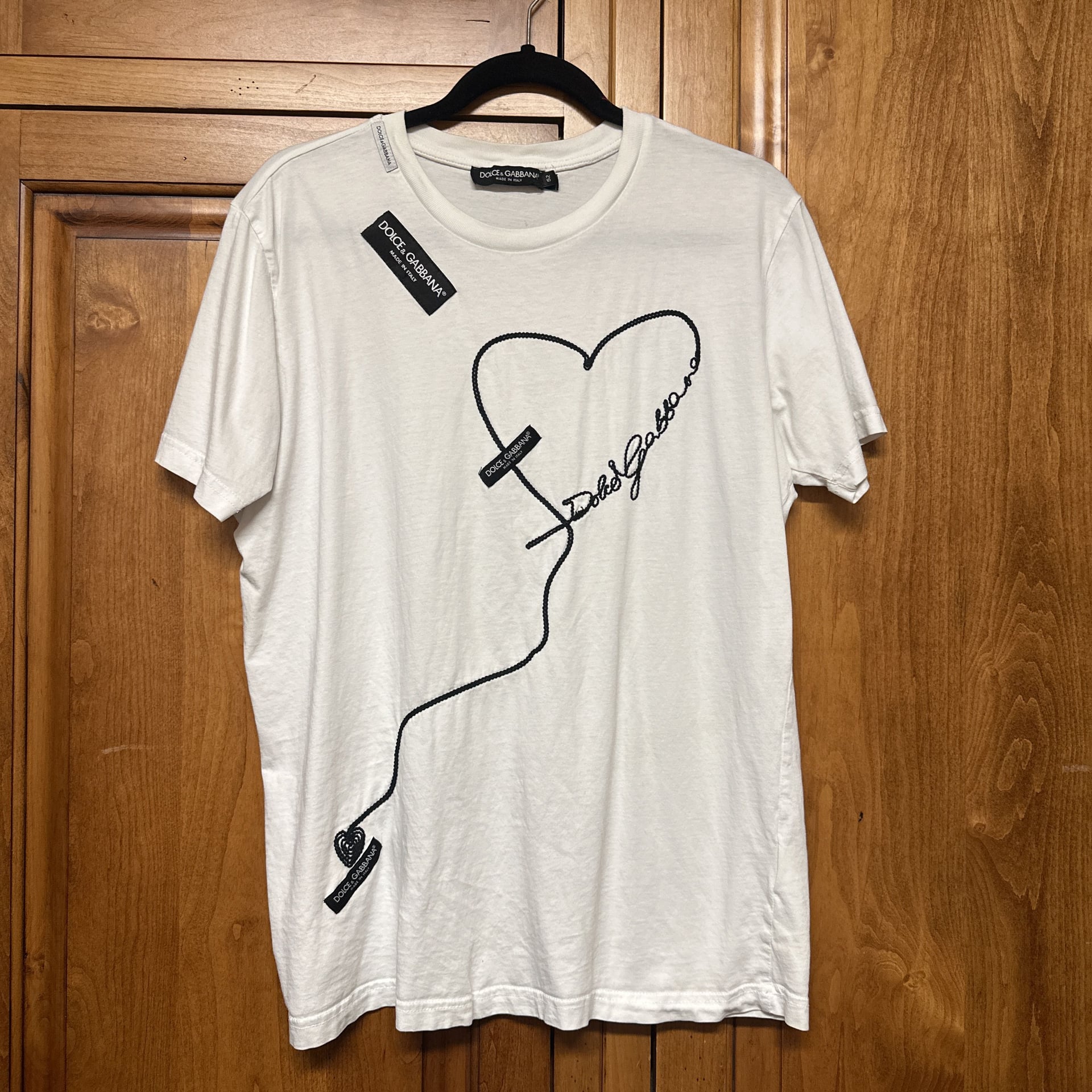 Dolce & Gabbana White Cotton Logo Print T-Shirt 1
