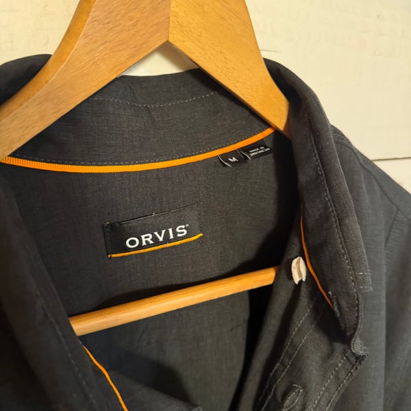 Orvis Long Sleeve Button Up Shirt Fly Fishing (Men's Medium) Goodyear Trek