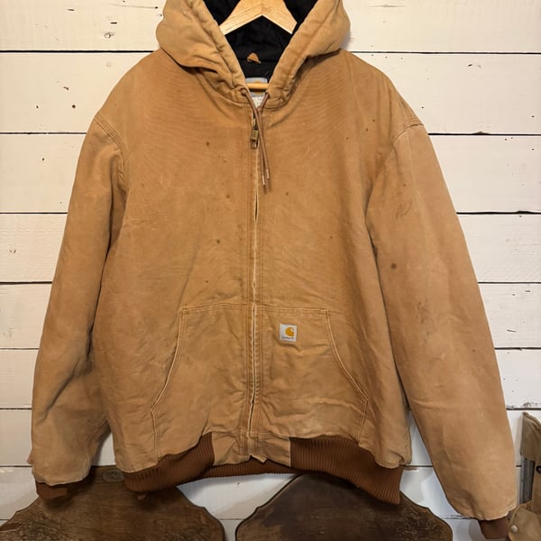 Vintage Carhartt Hooded Jacket - MADE IN THE USA Thrashed