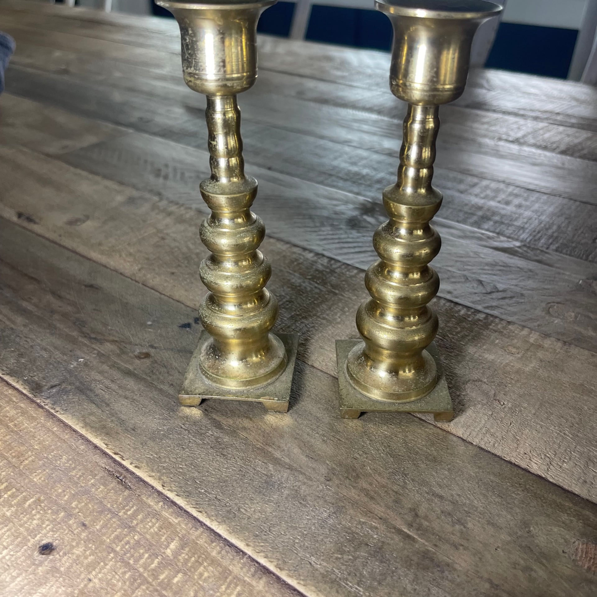 Vintage Brass Candlestick Holder Set 1