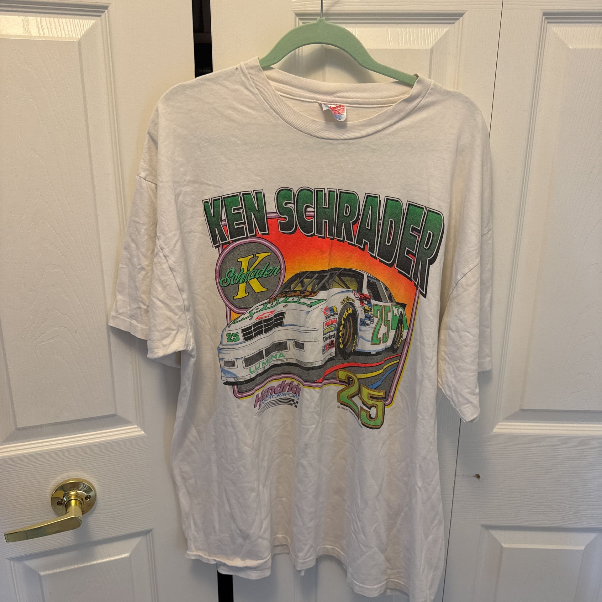 Vintage 1993 Ken Schrader Kodiak Racing NASCAR T-Shirt Shirt Men's Large 2
