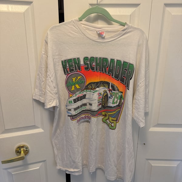 Vintage 1993 Ken Schrader Kodiak Racing NASCAR T-Shirt Shirt Men's Large