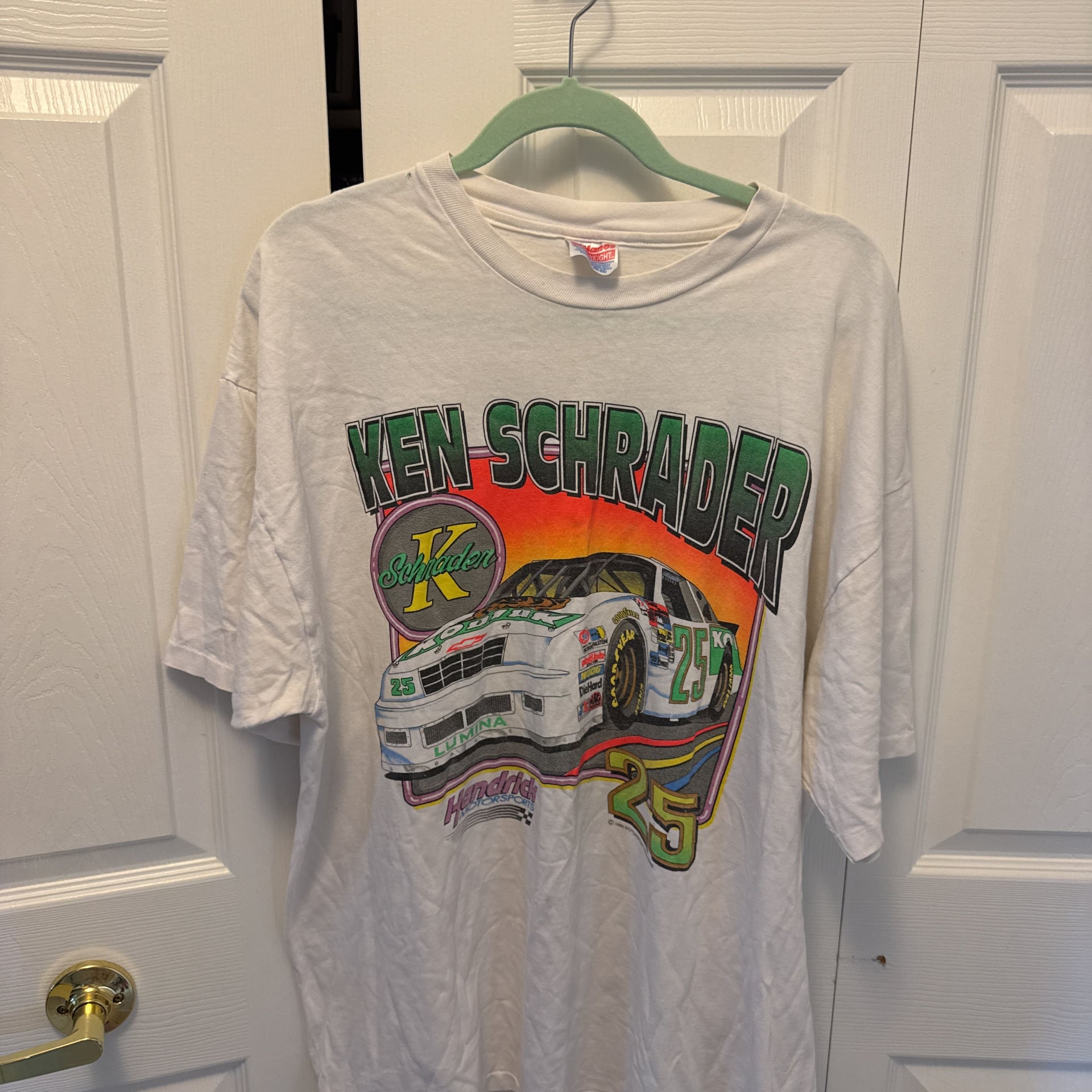 Vintage 1993 Ken Schrader Kodiak Racing NASCAR T-Shirt Shirt Men's Large 13