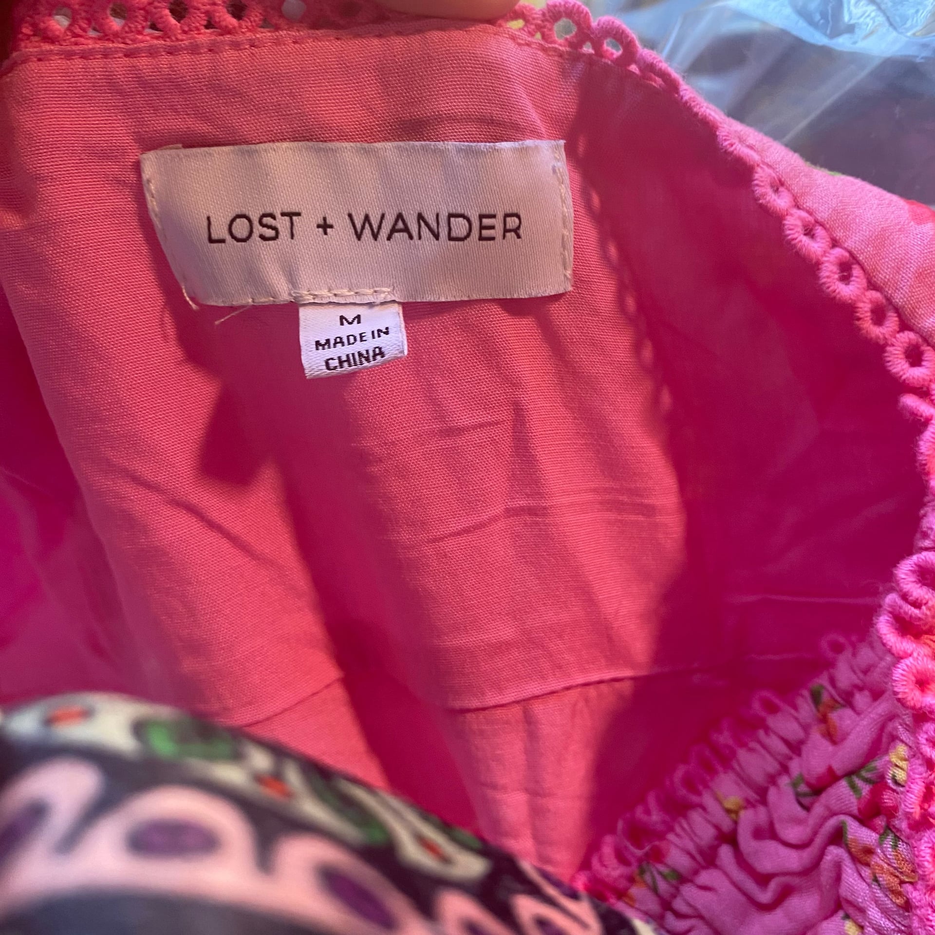 LOST+WANDER Love Spell Floral Mini Dress Floral Ruffle - Pink 6