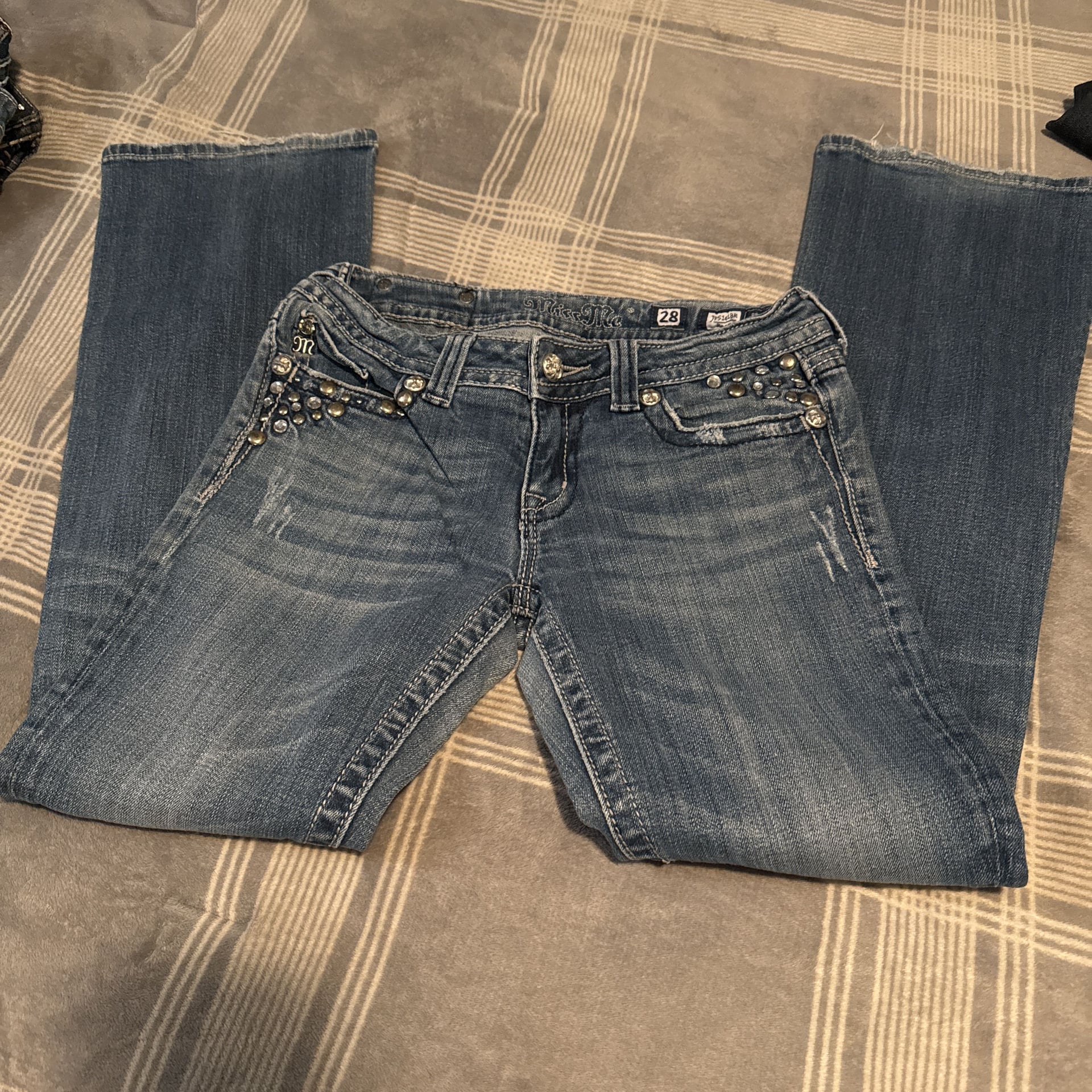 Miss Me Womens Size 28 Bootcut Embellished Jeans 1