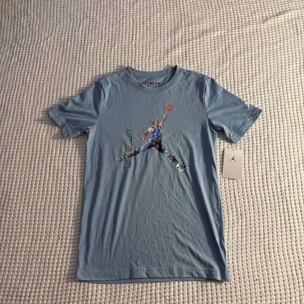 Jordan - kids- Jumpman Watercolor Crew Tee - Blue Grey – ,