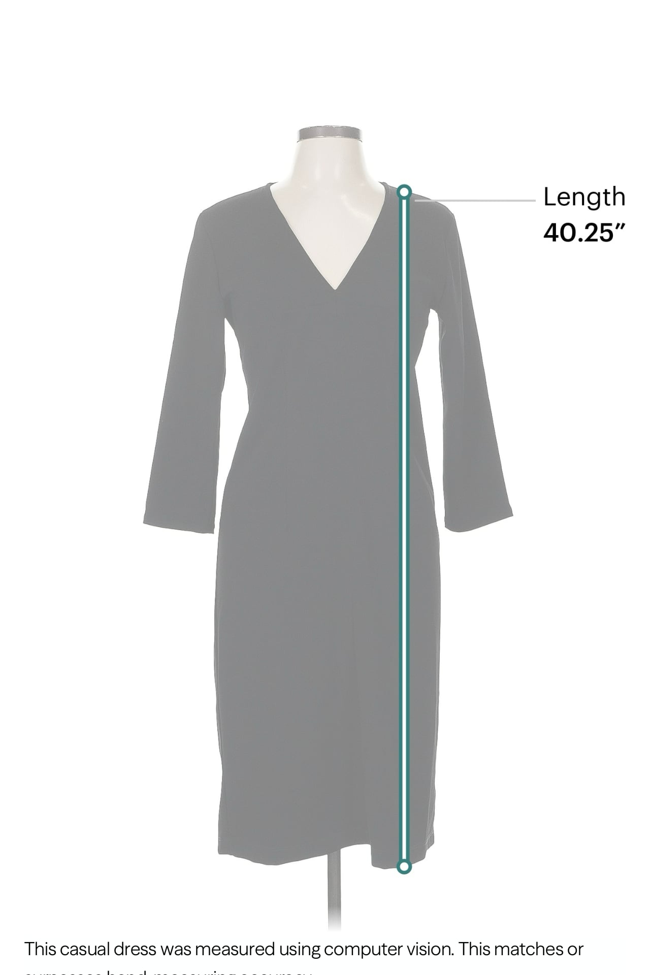Connie Roberson Black Asymmetrical Midi V-Neck Dress 8 8