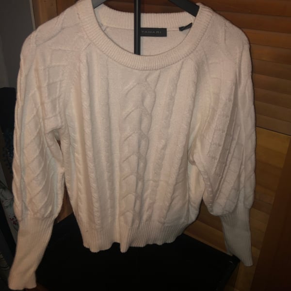 Tahari cable knit sweater