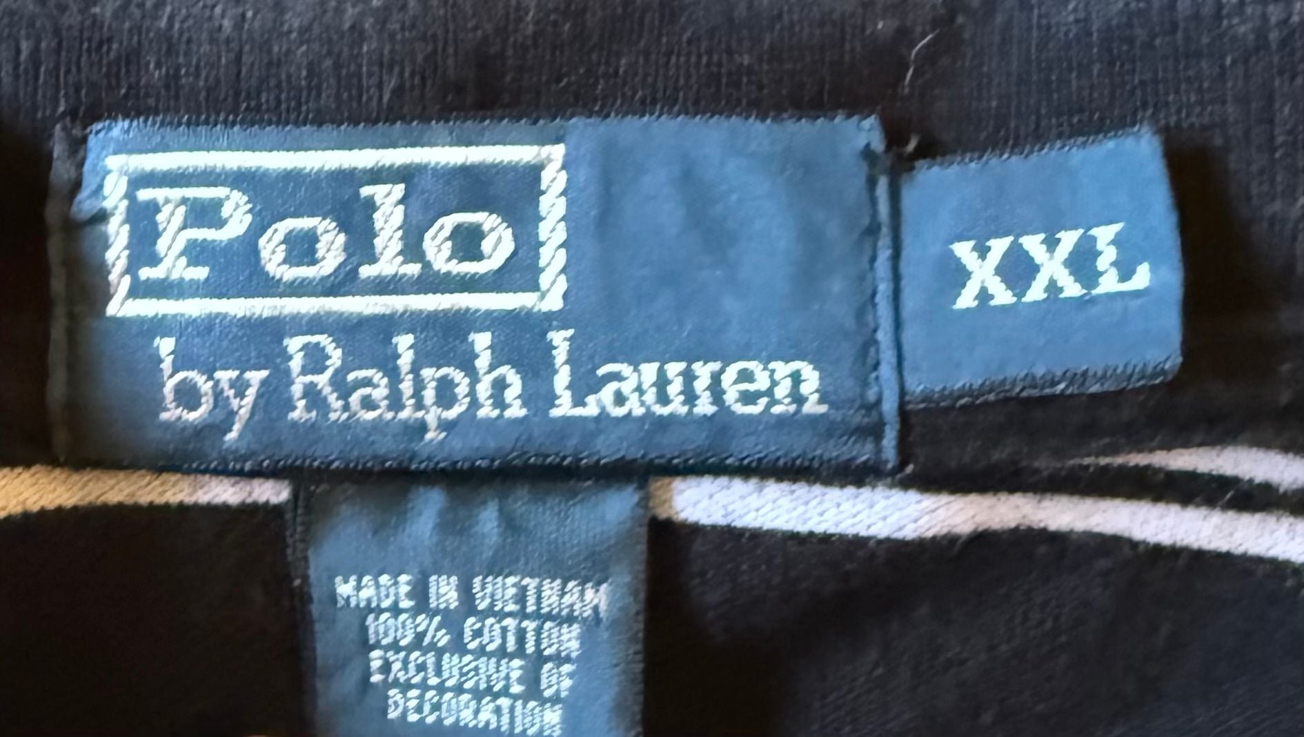 Polo Ralph Lauren Short Sleeve Cotton Mesh Polo Shirt Stripe Black Men 7