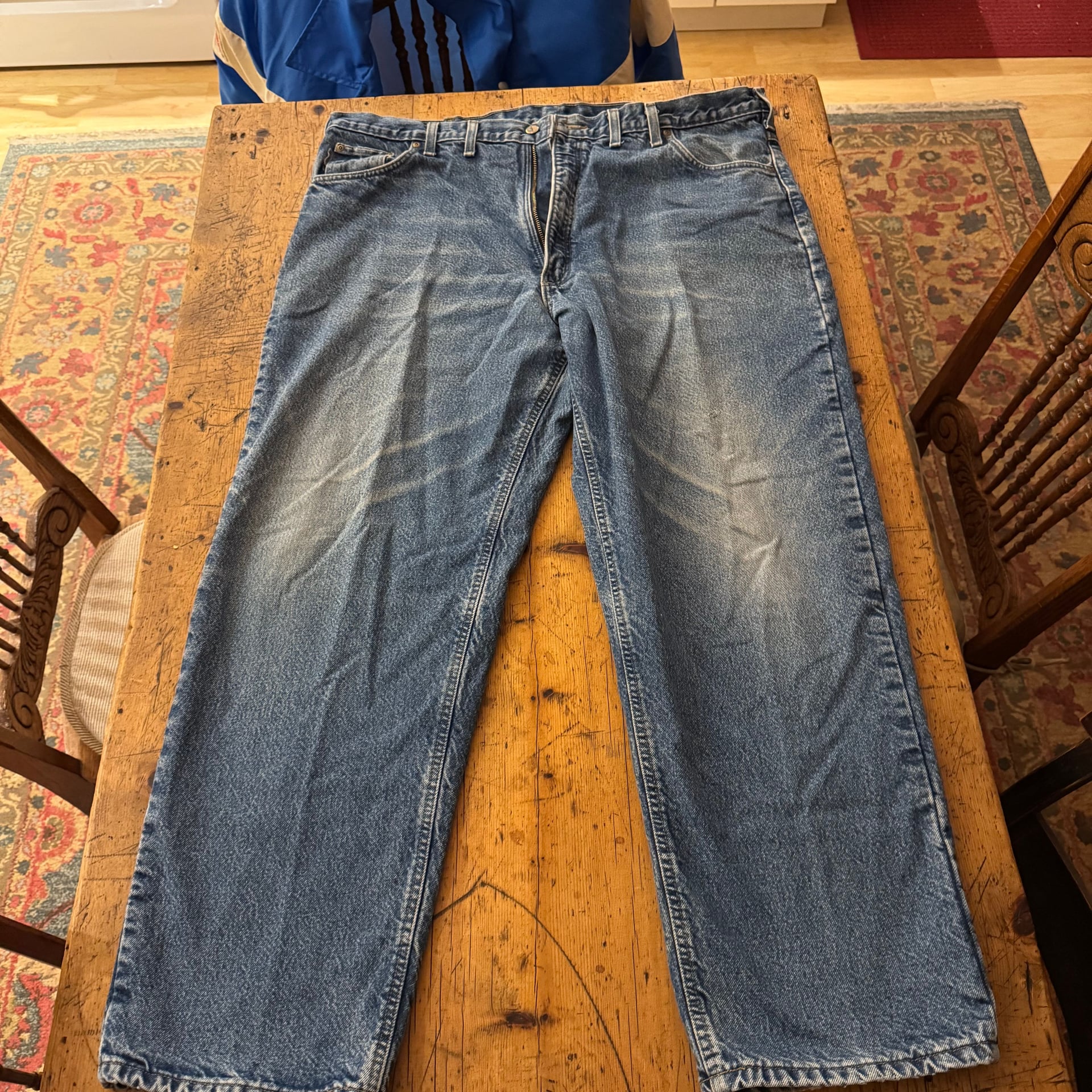 Vintage Carhartt Blanket Lined Jeans- Blue Denim 44x32 1