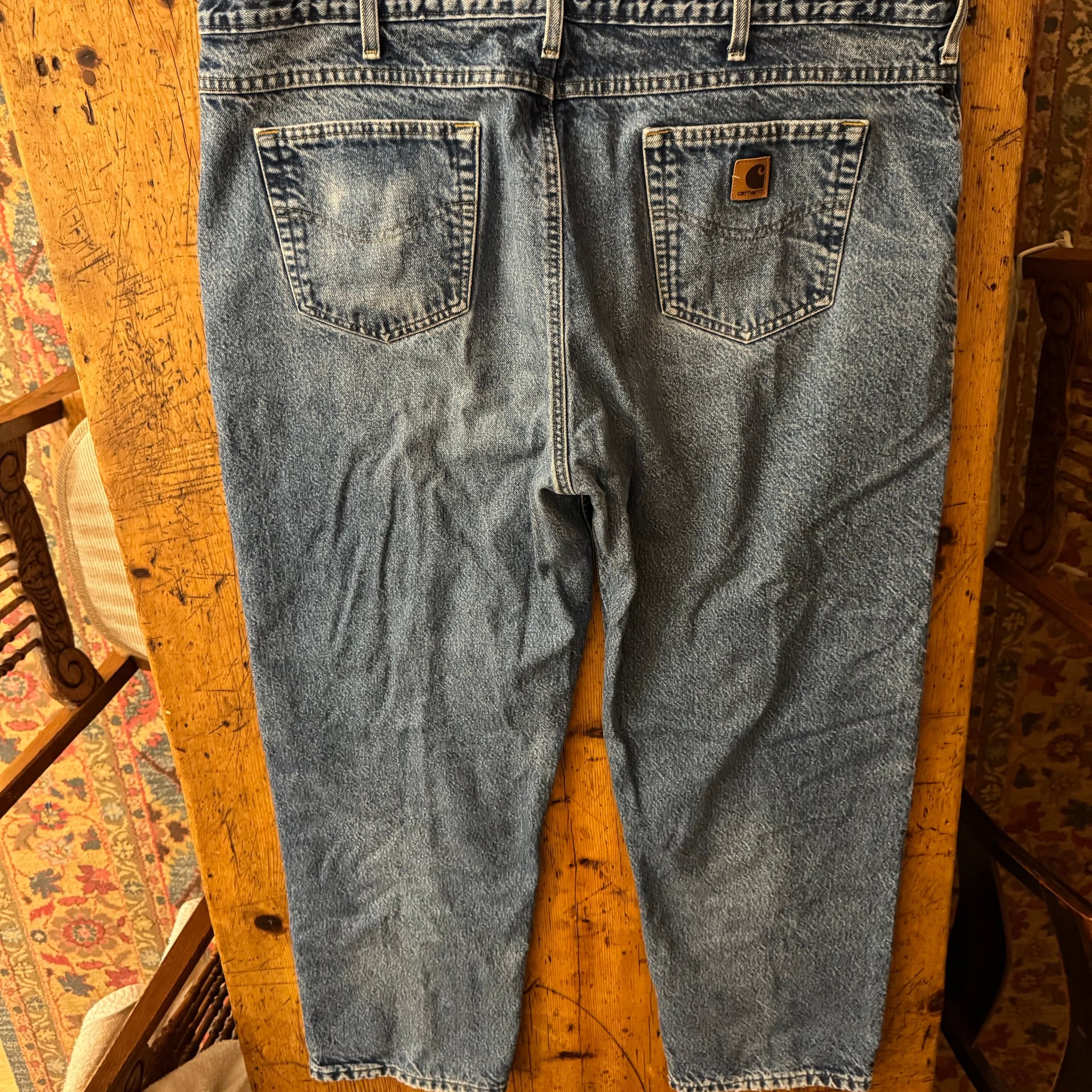 Vintage Carhartt Blanket Lined Jeans- Blue Denim 44x32 5