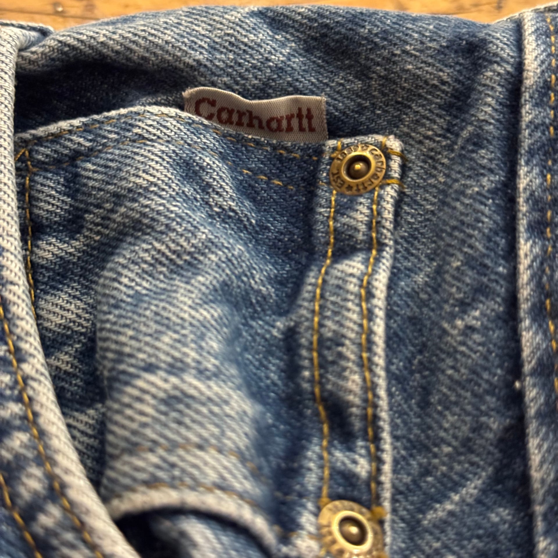 Vintage Carhartt Blanket Lined Jeans- Blue Denim 44x32 7
