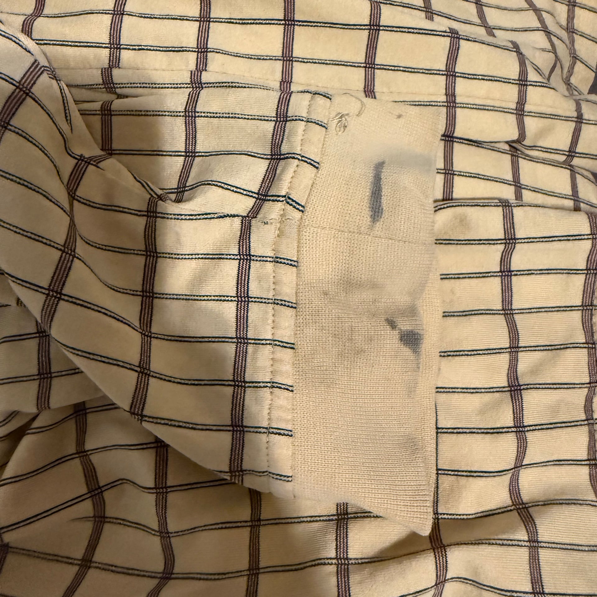 Pebble Beach Yellow Plaid Long Sleeve Shirt 100% cotton 8