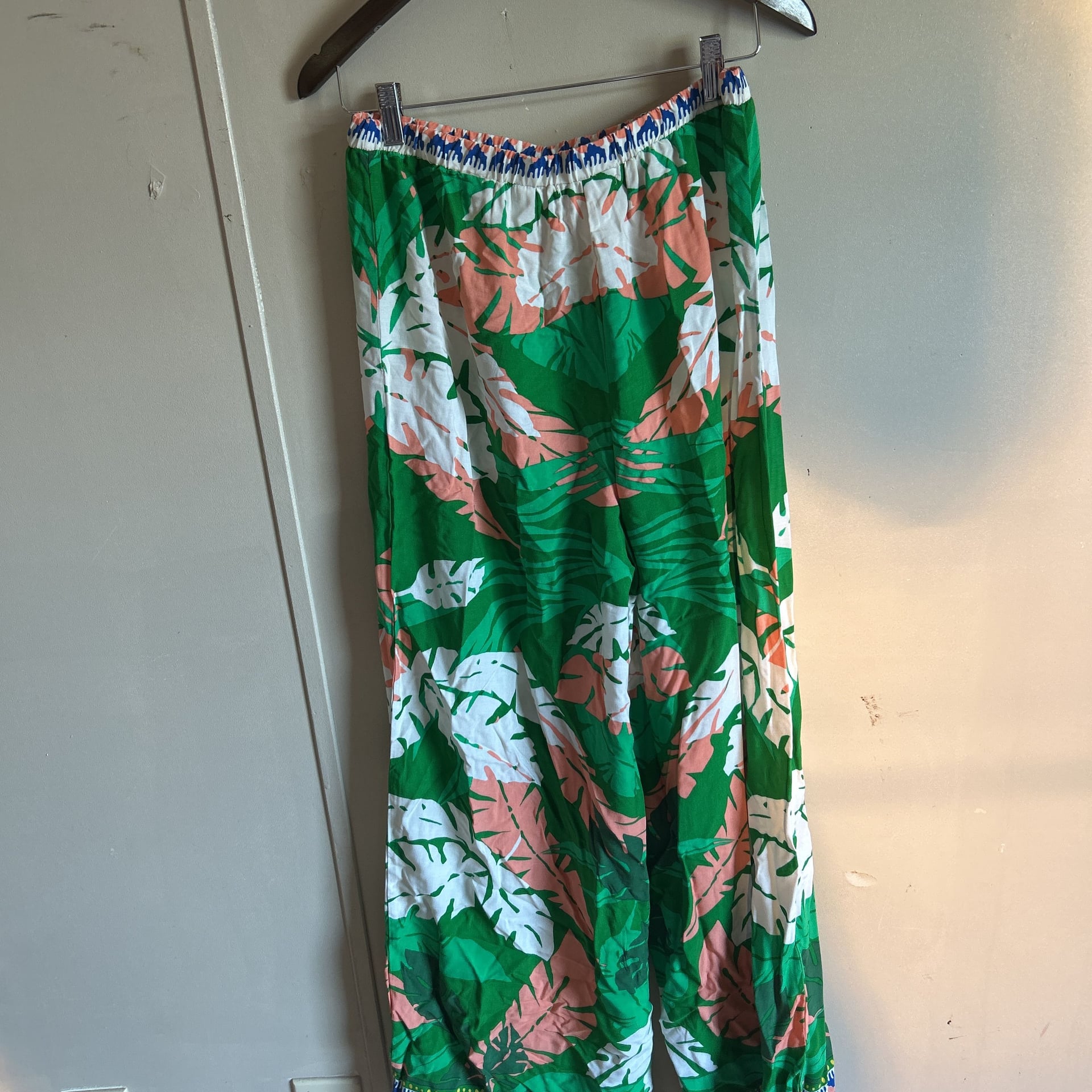 Flying Tomato Tropical Leaf Print Wide Leg Palazzo Pants 5