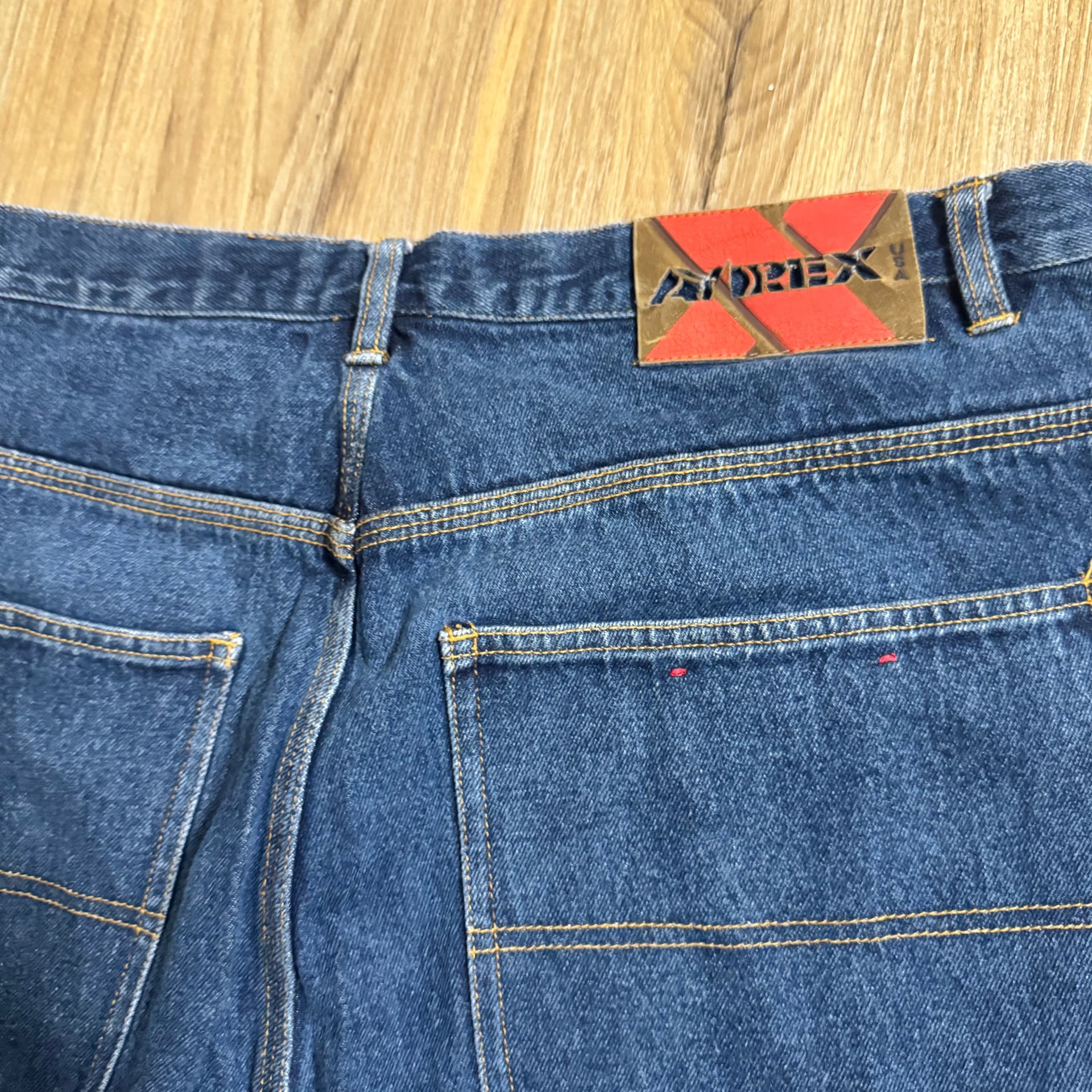 Avirex jeans 38” 90s carpenter jeans embroidered 4