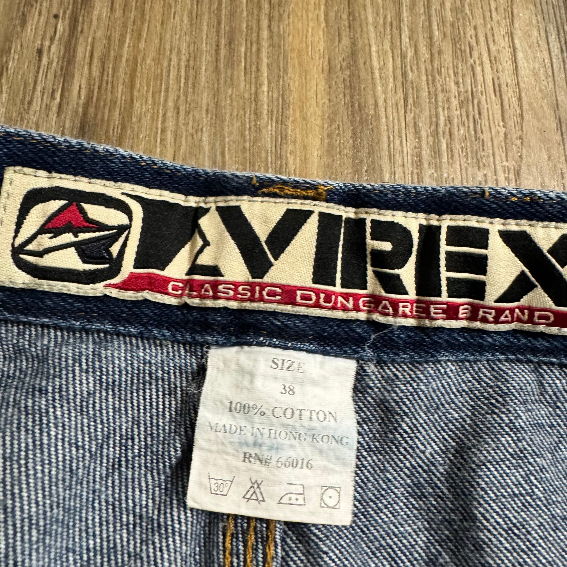 Avirex jeans 38” 90s carpenter jeans embroidered 7