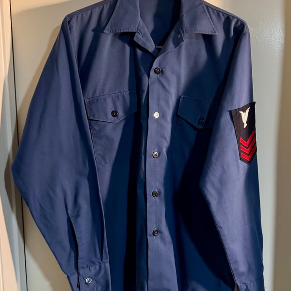 American Vintage 70 ‘s Navy Uniform Top PO 1st Class 16-16.5 