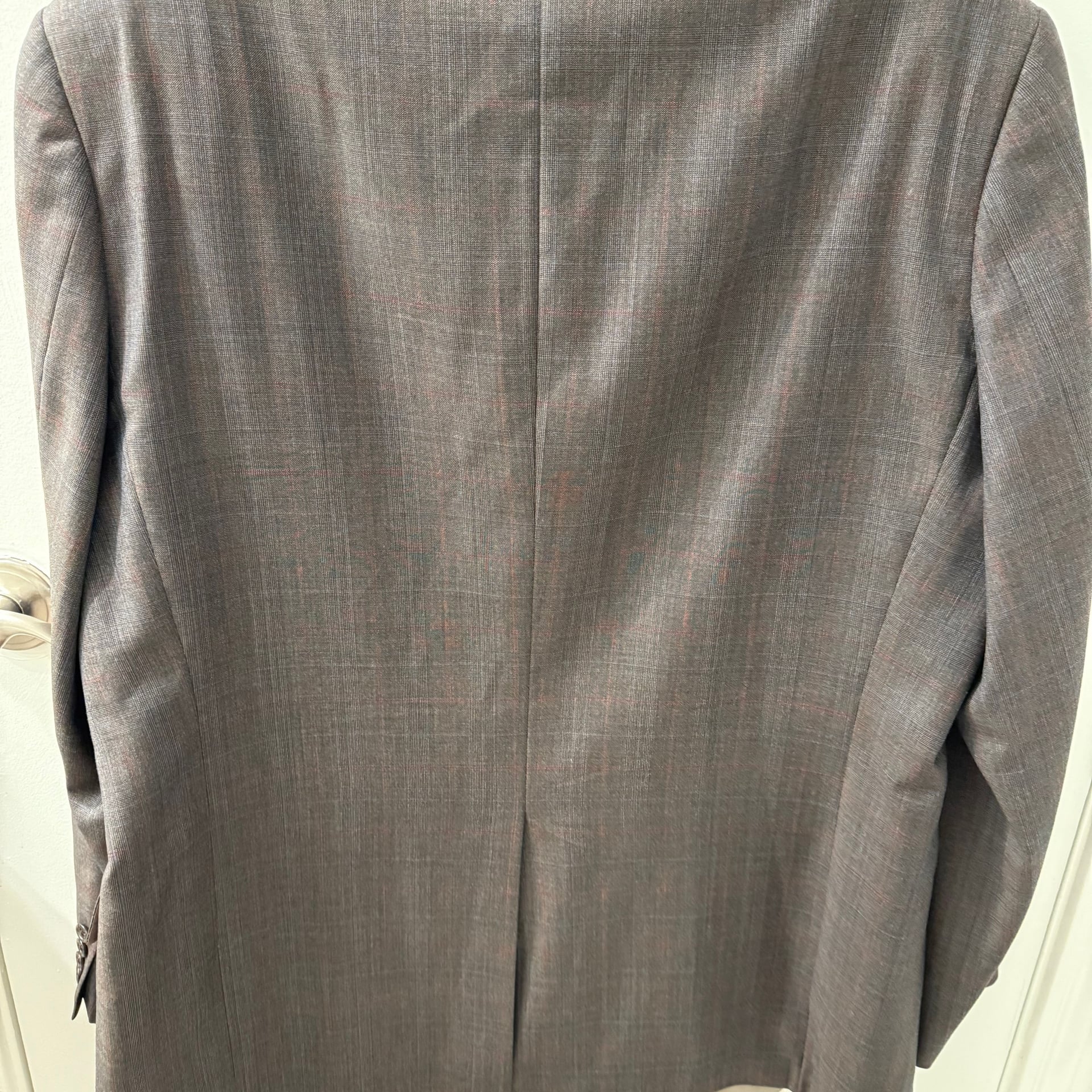 Hart Schaffner Marx Gold Trumpeter Nordstrom Wool Check Gray 2 Button Blazer.  7