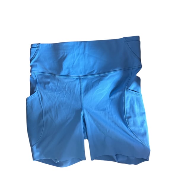Lululemon fast and free shorts, pool party blue size 10 NWT 