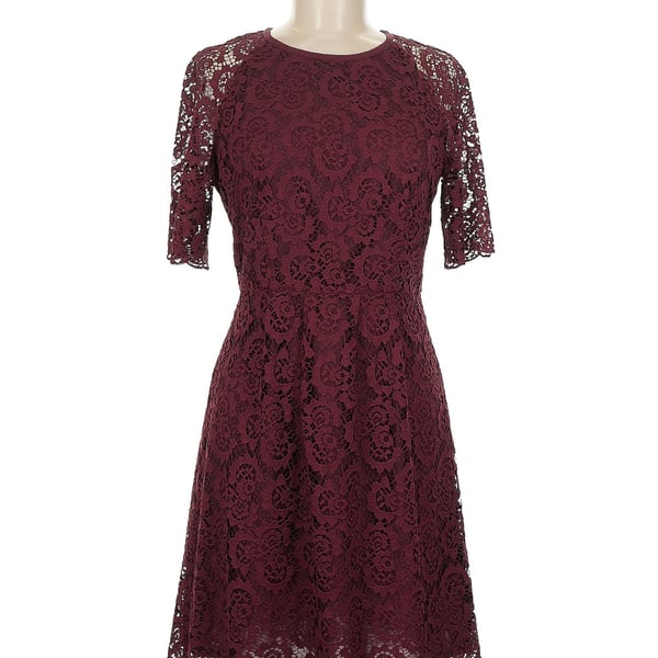 Madewell Lace Magnolia Fit & Flare Mini Dress 