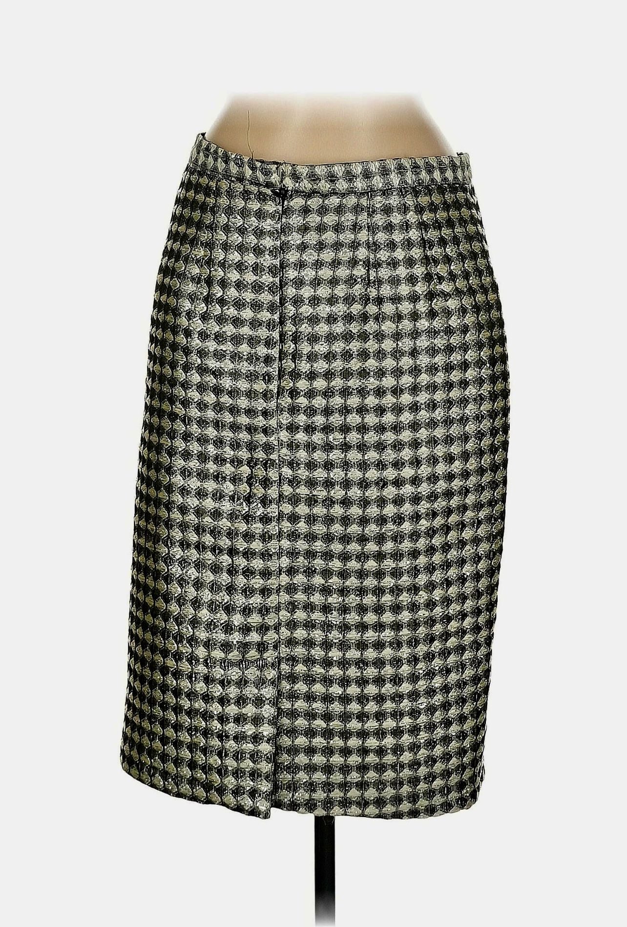 Connie Roberson Gingham Pencil Skirt 8 Flashy Chic 3