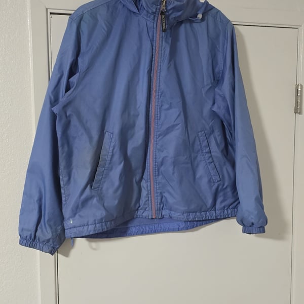 Womens Pacific Trail Blue Hooded Lightweight Windbreaker Jacket