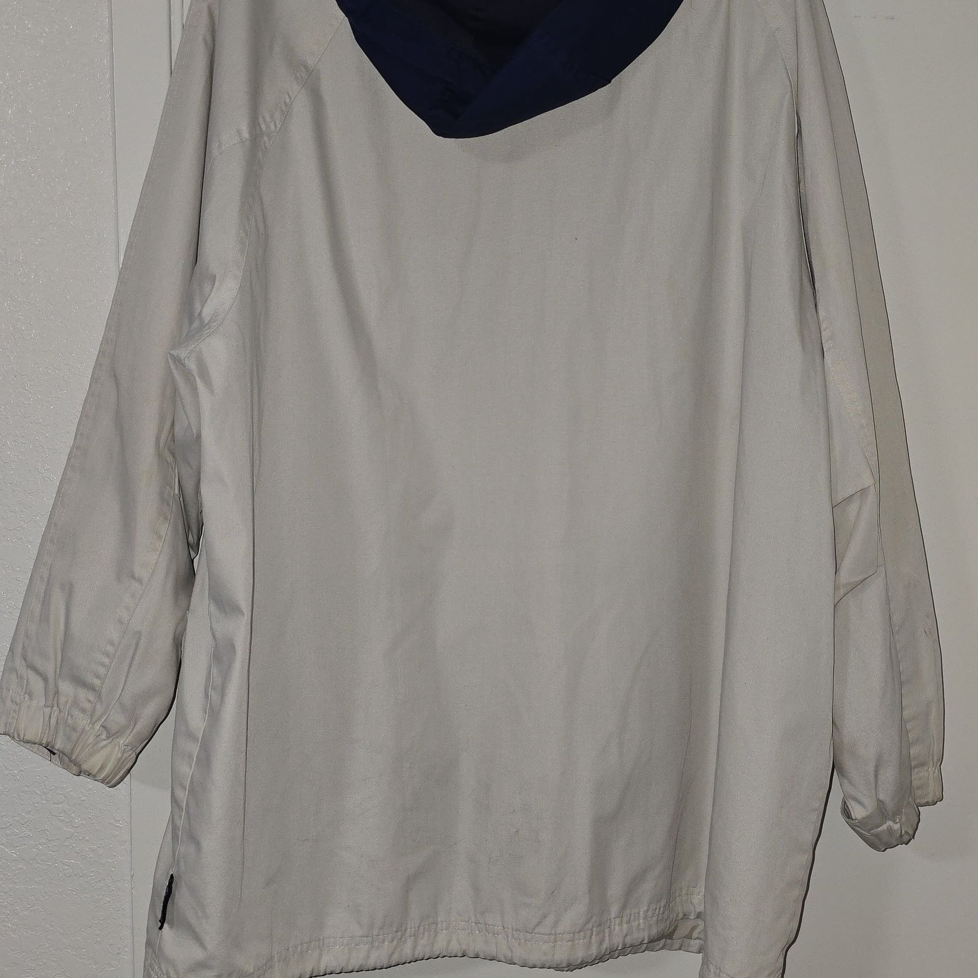 Vintage Pacific Trail Rain Jacket Blue Off-White with Hood 8