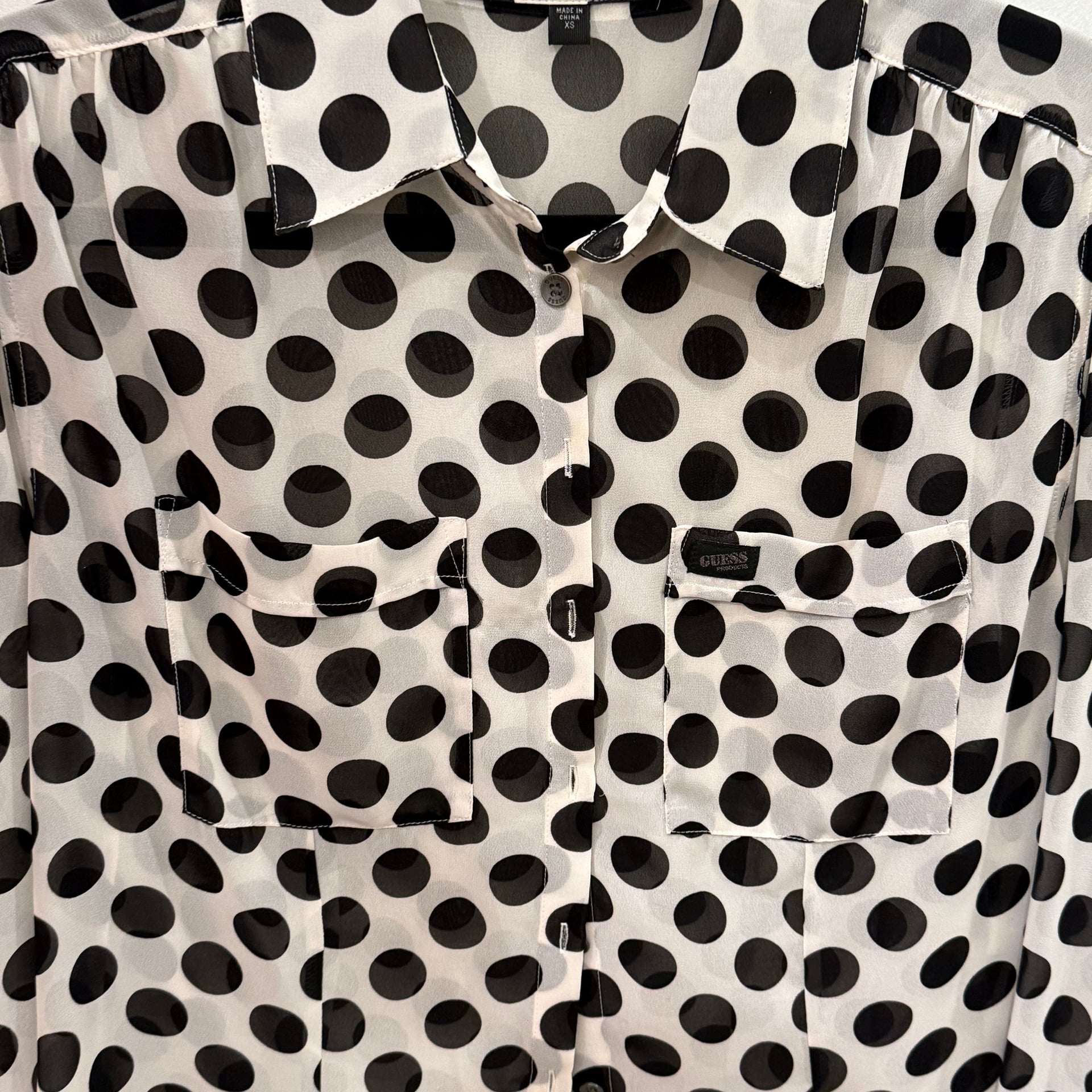 Equipment Polka Dot Slim Signature Silk Shirt 2