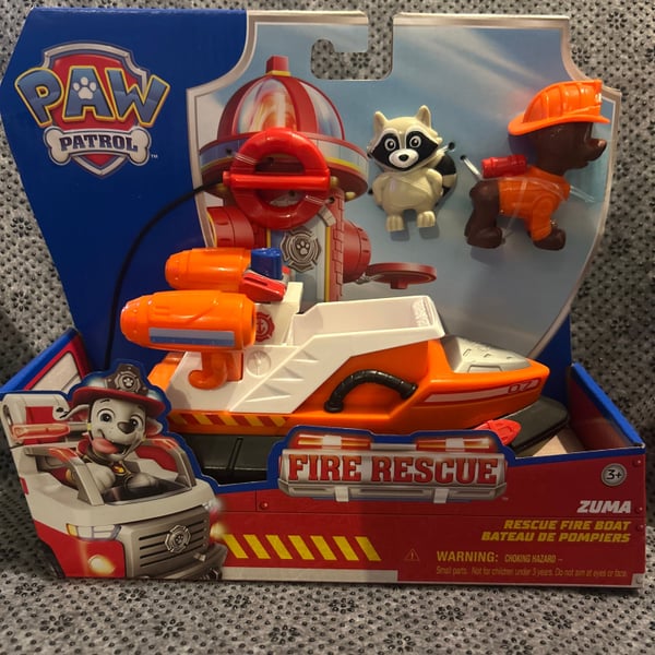 PAW Patrol Fire Rescue Zuma Rescue Fire Boat Vehicle Figure