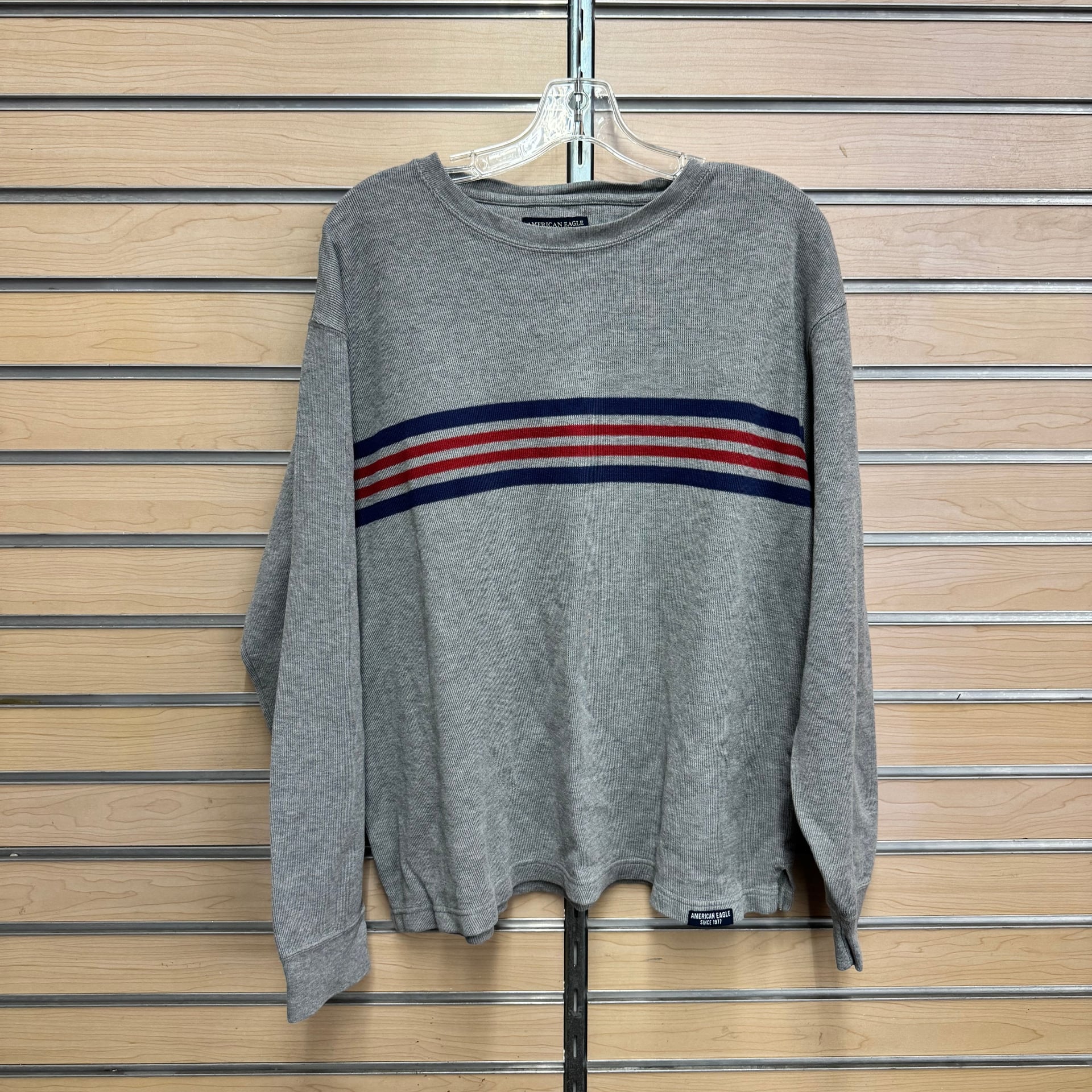American Eagle AEO Striped Knit Crewneck Sweater 1