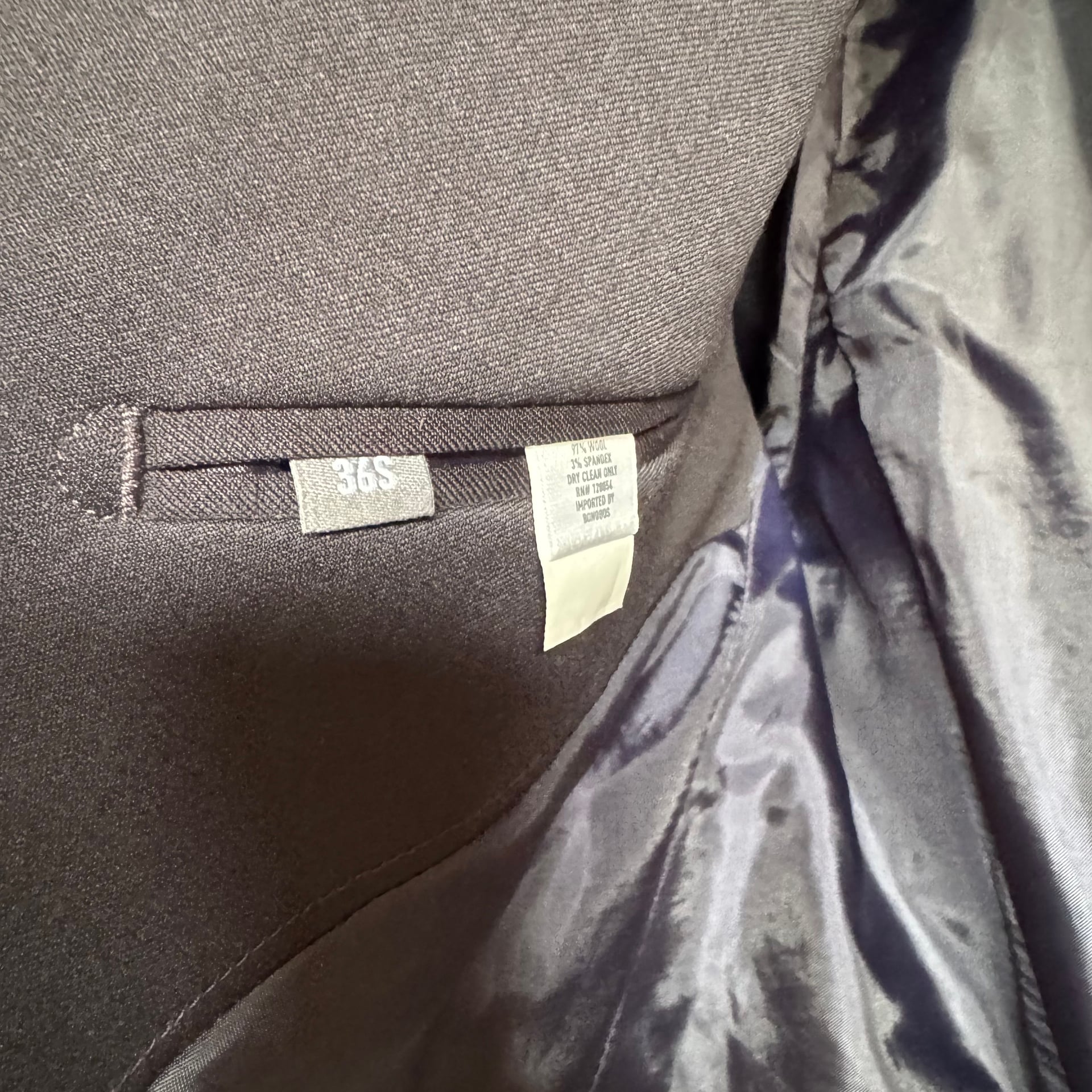 Bonobos Blazer Suit Jacket in Black, Size 36S 4
