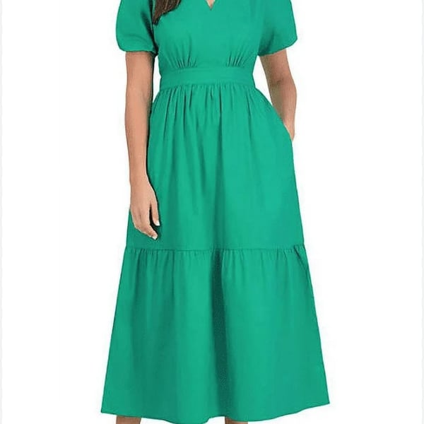 French Connection Women's Puff Sleeve Maxi Dress
