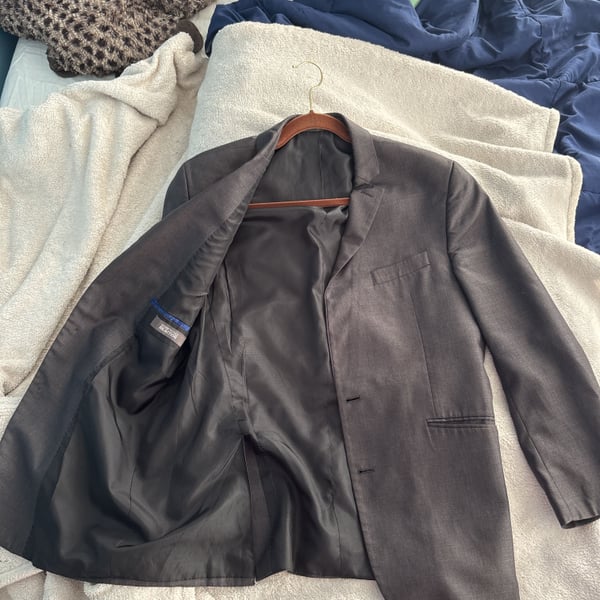 Kenneth Cole Reaction Men's Gunmetal Techni-Cole Slim-Fit Suit Jacket