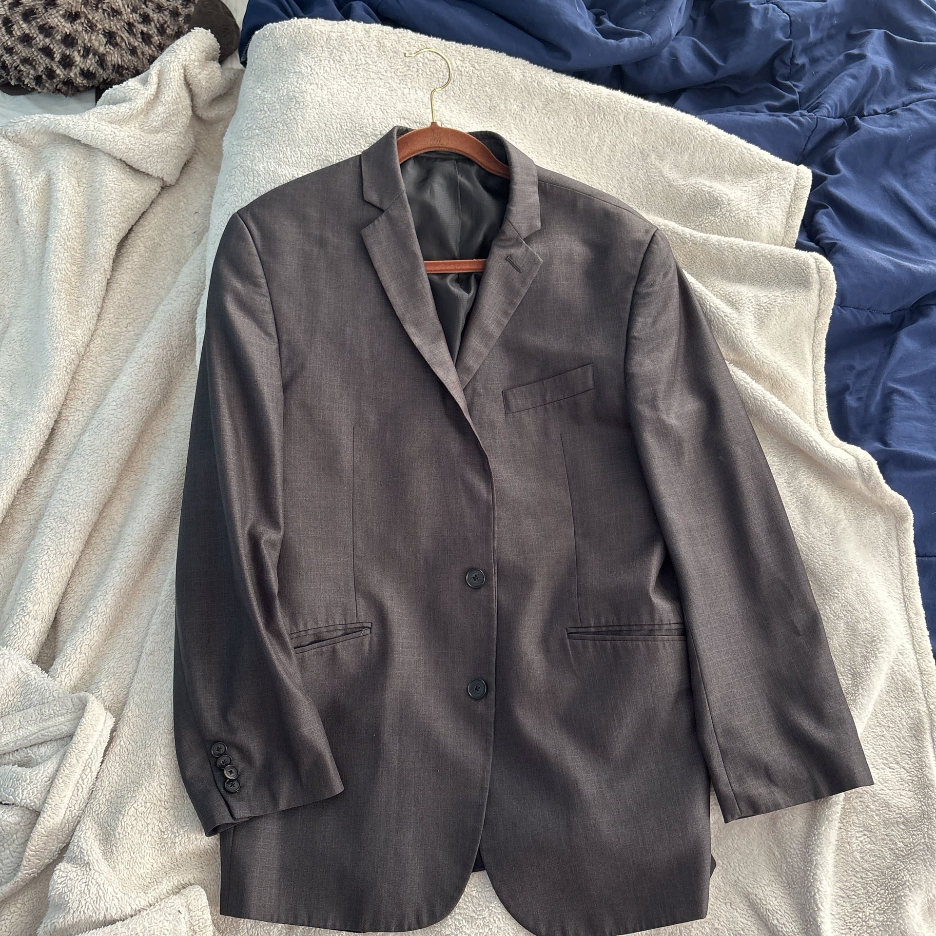 Kenneth Cole Reaction Men's Gunmetal Techni-Cole Slim-Fit Suit Jacket 3