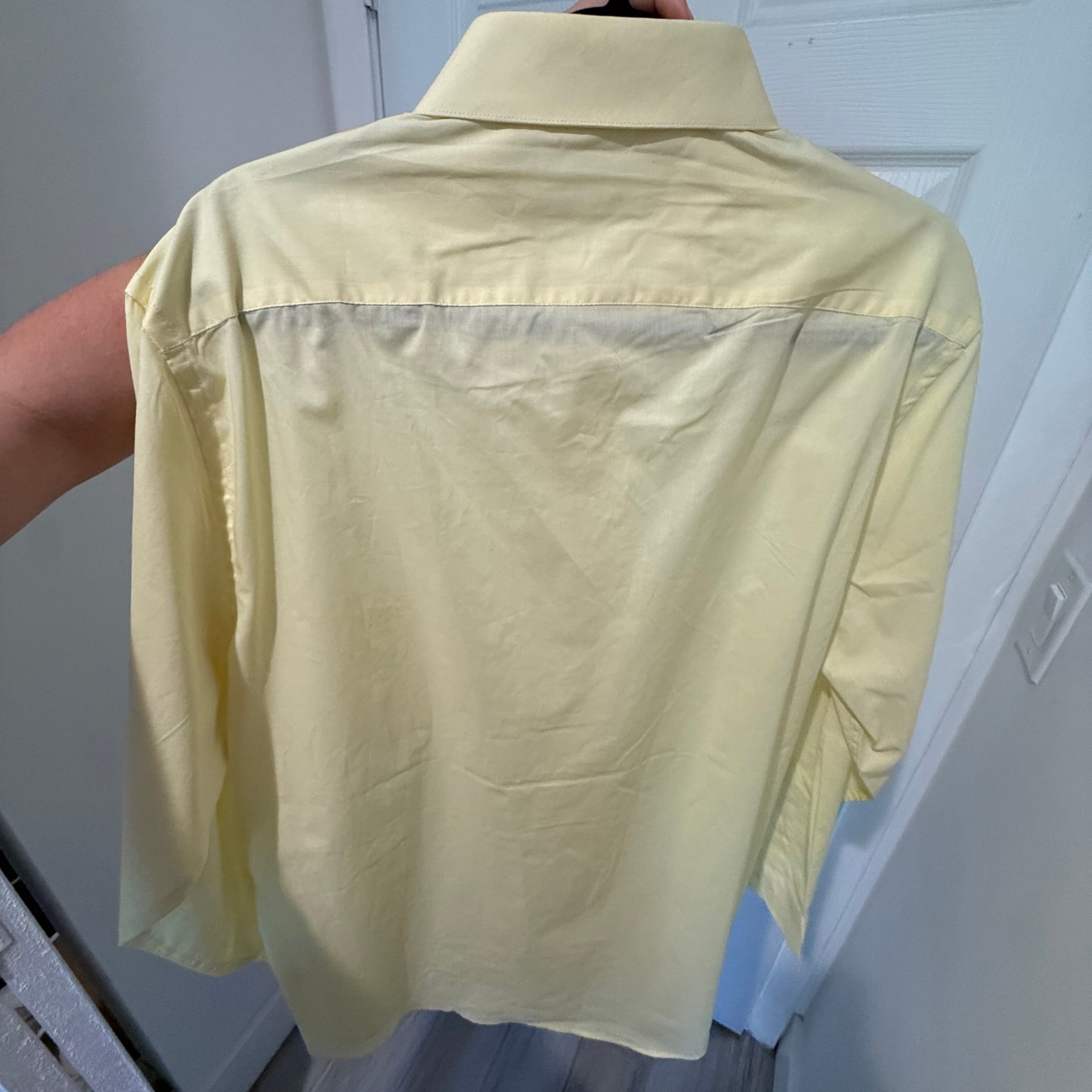 Pierre Cardin Regular Fit Yellow Long Sleeve Dress Shirt 4