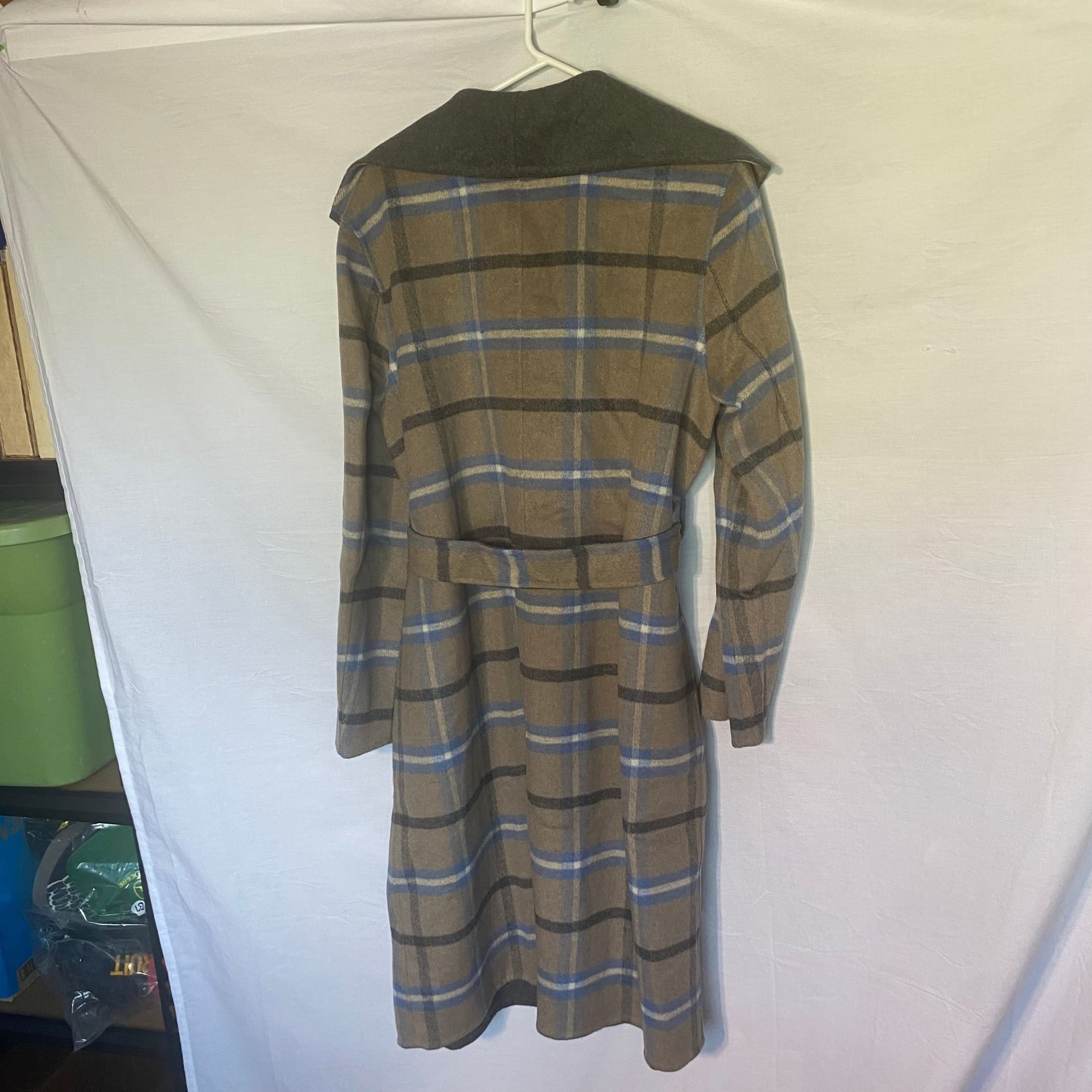 Elie Tahari Wallace Plaid Wrap Coat 5